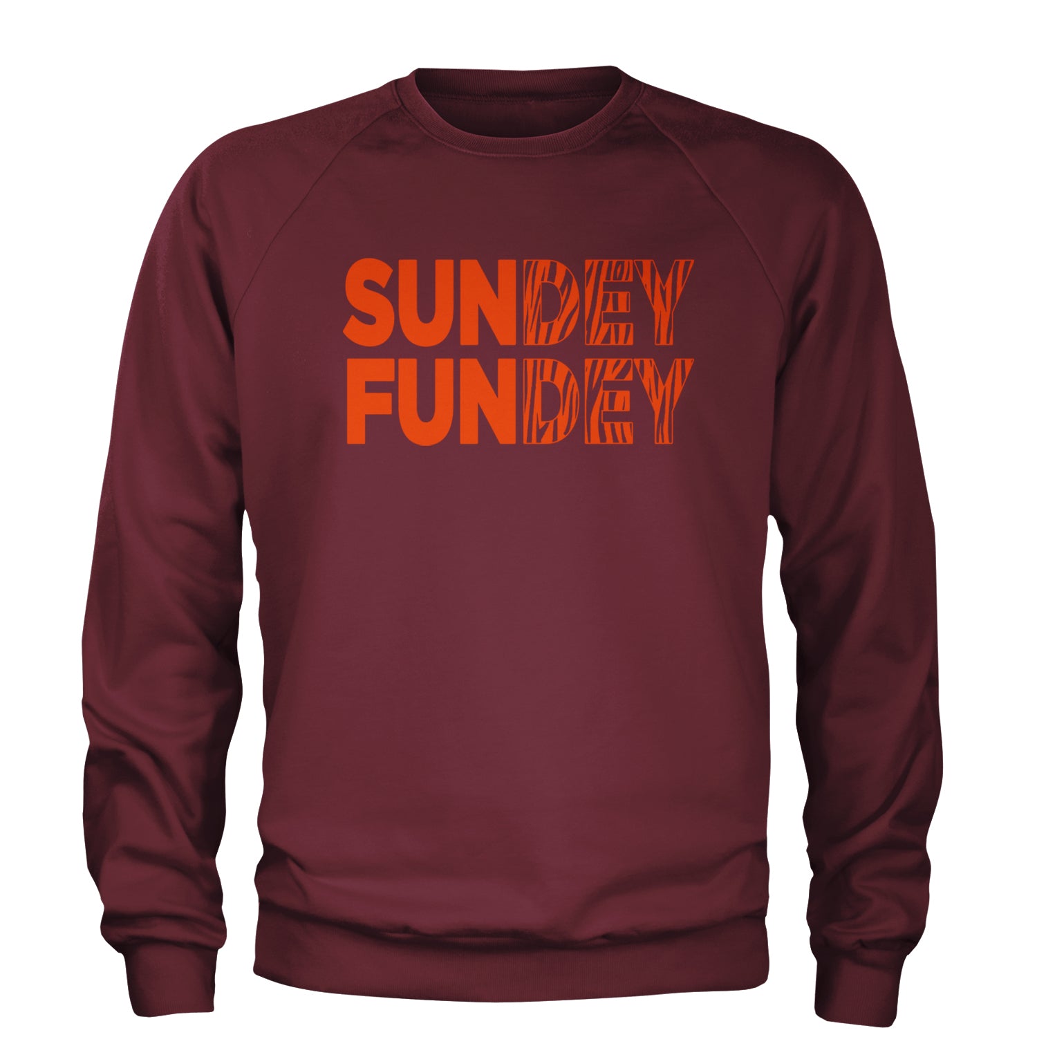 SunDEY FunDEY Sunday FundayAdult Crewneck Sweatshirt Maroon