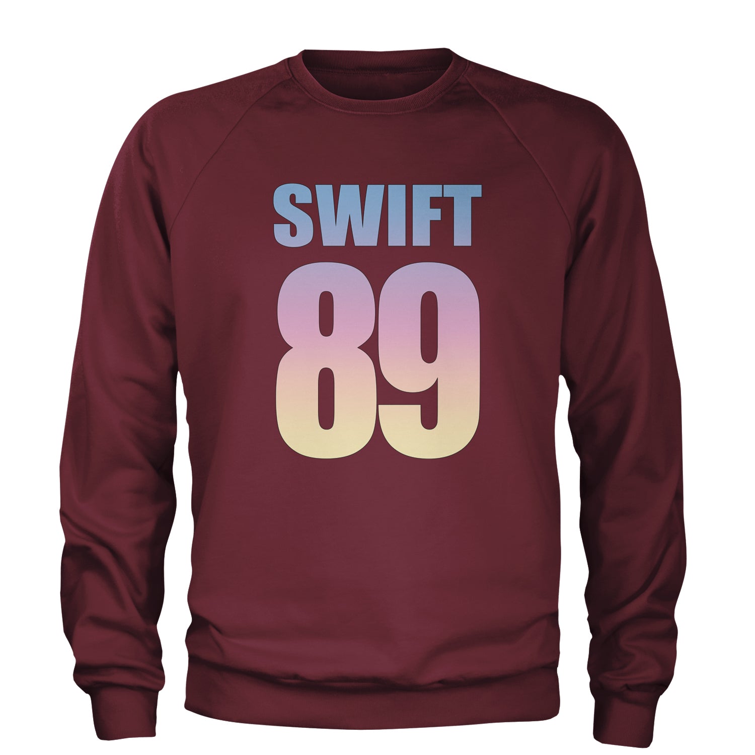 Lover Era Swift 89 Birth Year Music Fan TTPD Adult Crewneck Sweatshirt Maroon