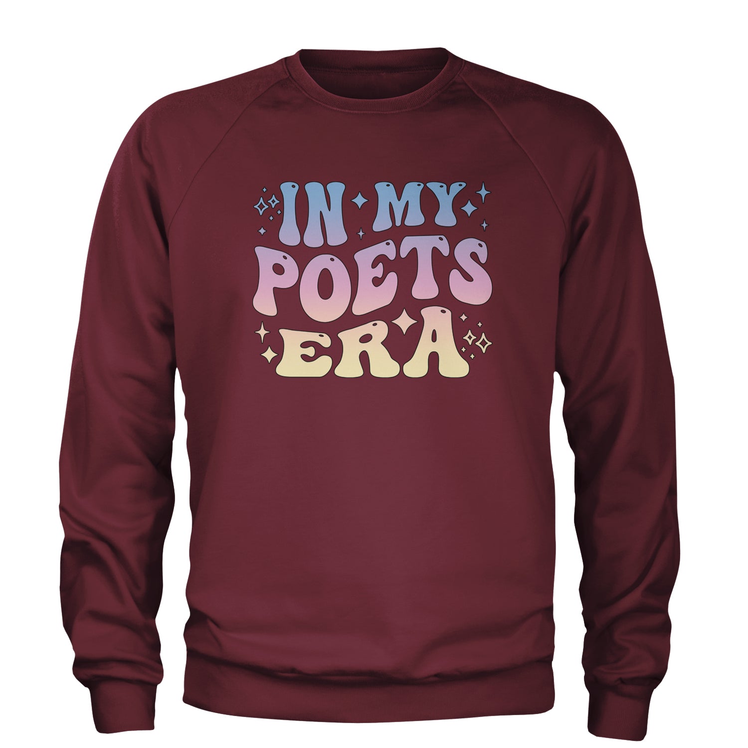 In My Poet Era Tie Dye TTPD Music Adult Crewneck Sweatshirt Maroon