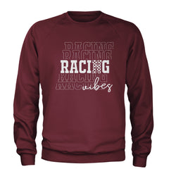 Racing Vibes Adult Crewneck Sweatshirt Maroon