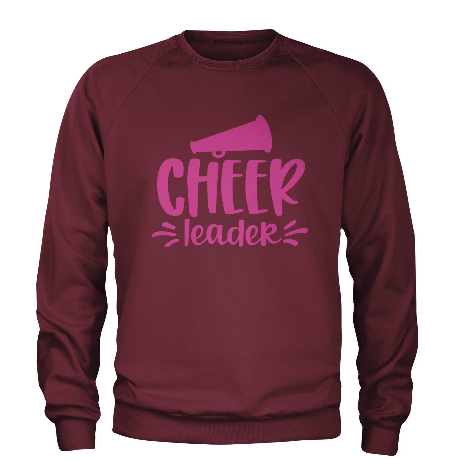 Cheerleader Bullhorn Adult Crewneck Sweatshirt Maroon