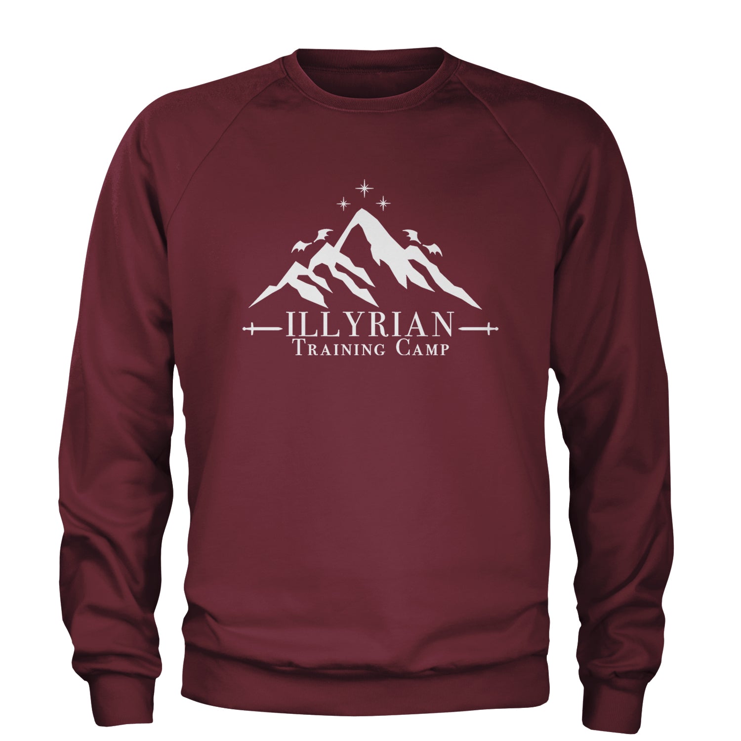 Illyrian Training Camp Night Court Adult Crewneck Sweatshirt Maroon