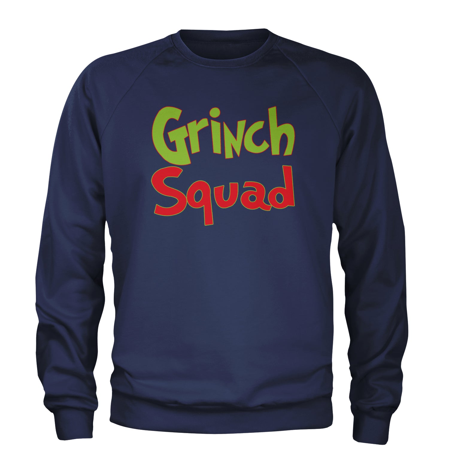 Gr-nch Squad Jolly Grinchmas Merry Christmas Adult Crewneck Sweatshirt Navy Blue