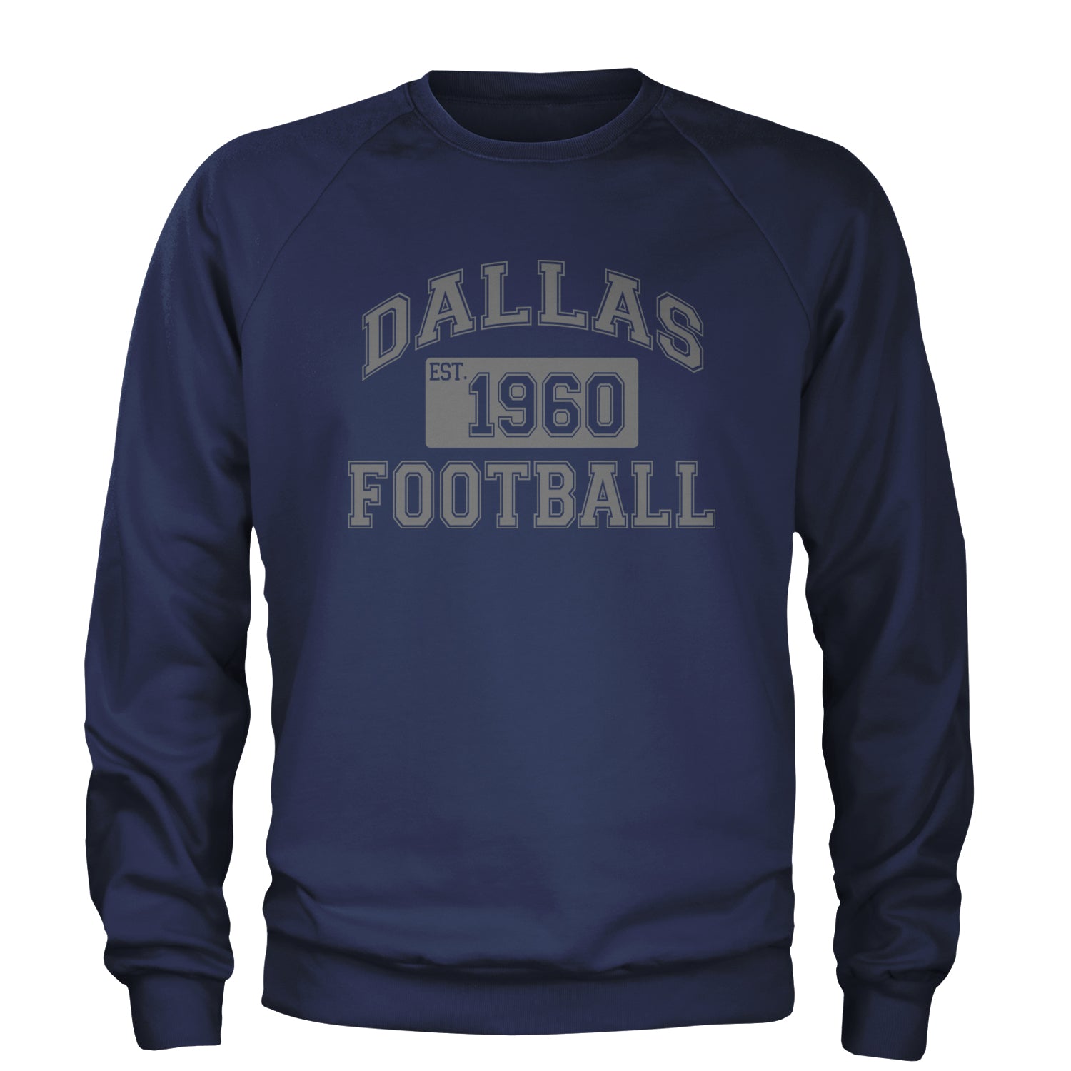 Dallas Football Established 1960 Adult Crewneck Sweatshirt Navy Blue