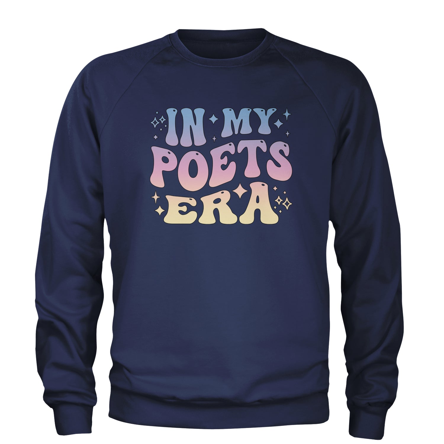 In My Poet Era Tie Dye TTPD Music Adult Crewneck Sweatshirt Navy Blue