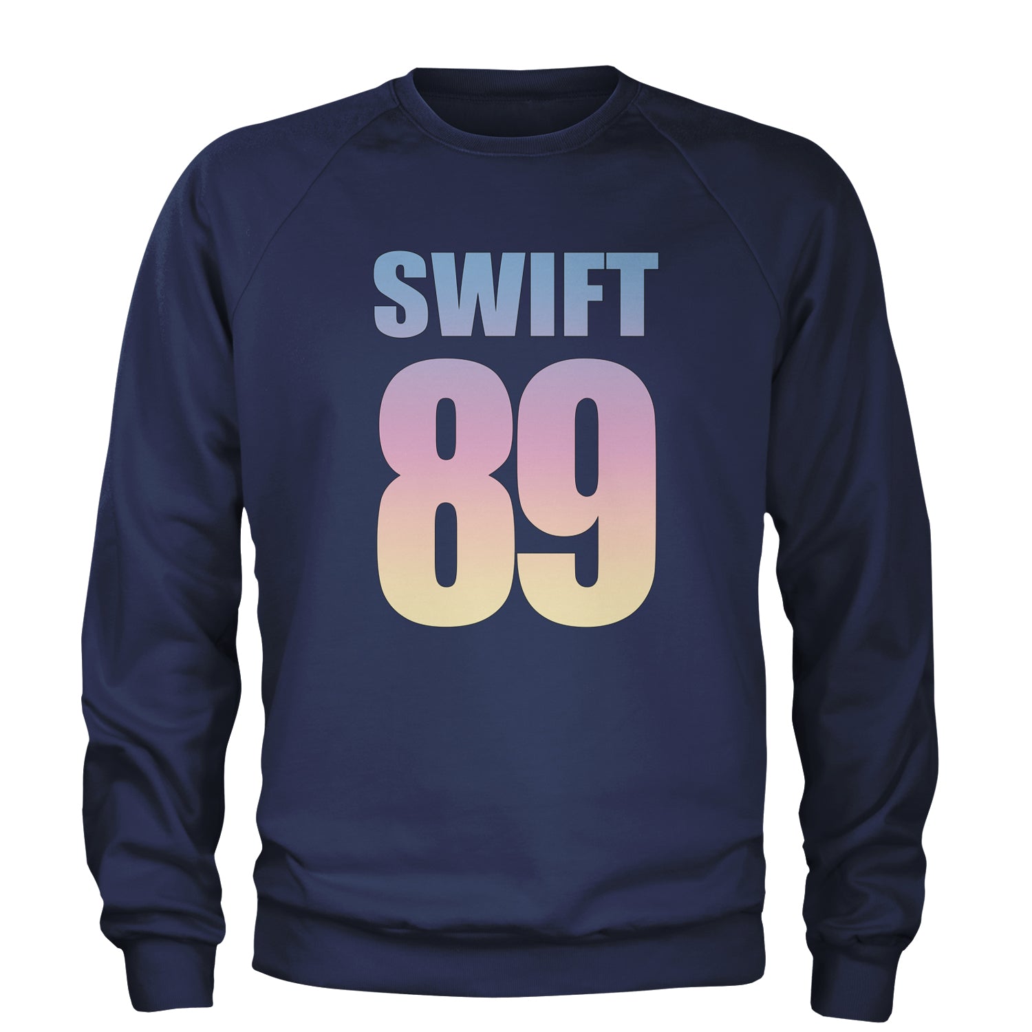 Lover Era Swift 89 Birth Year Music Fan TTPD Adult Crewneck Sweatshirt Navy Blue