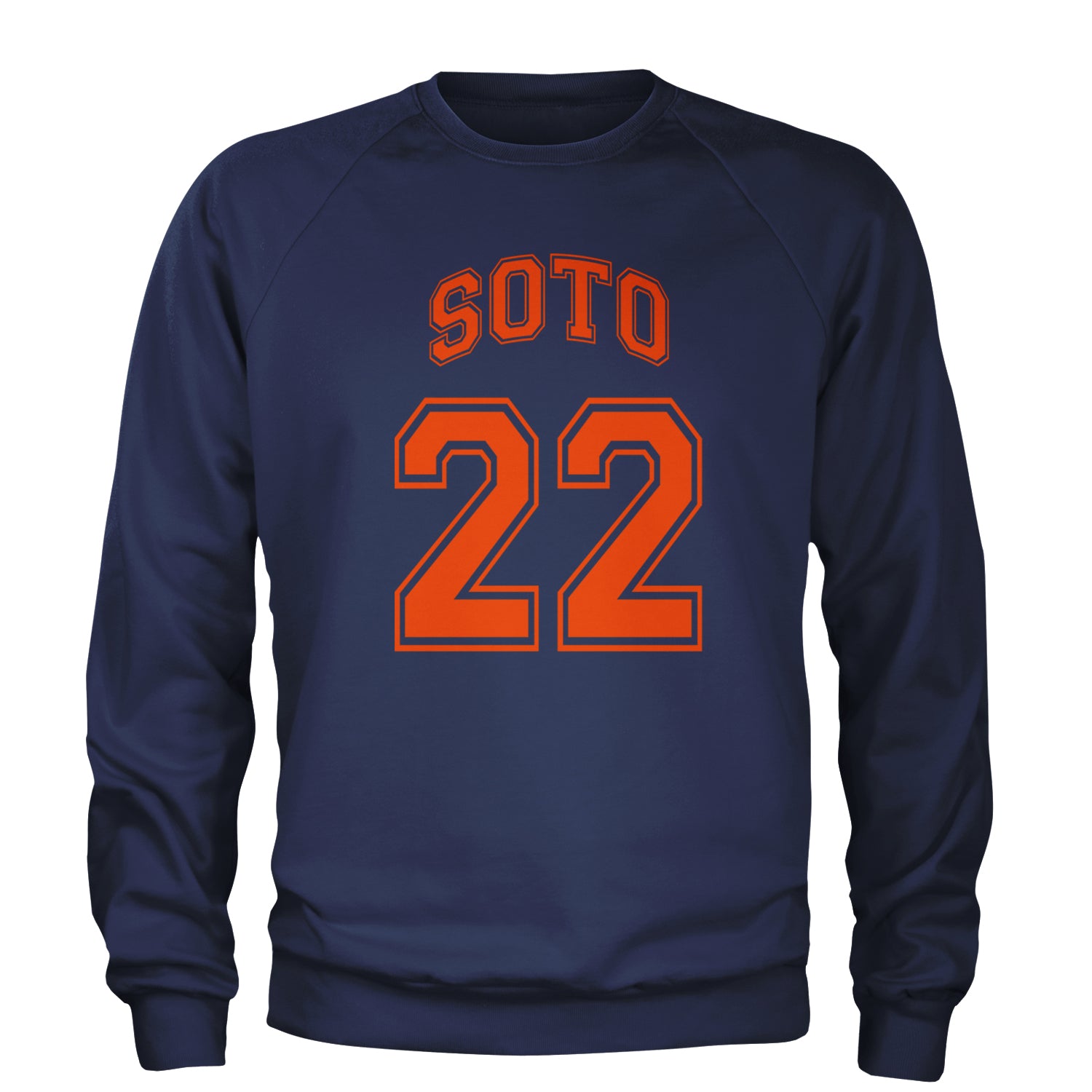 Soto Number 22 Adult Crewneck Sweatshirt Navy Blue