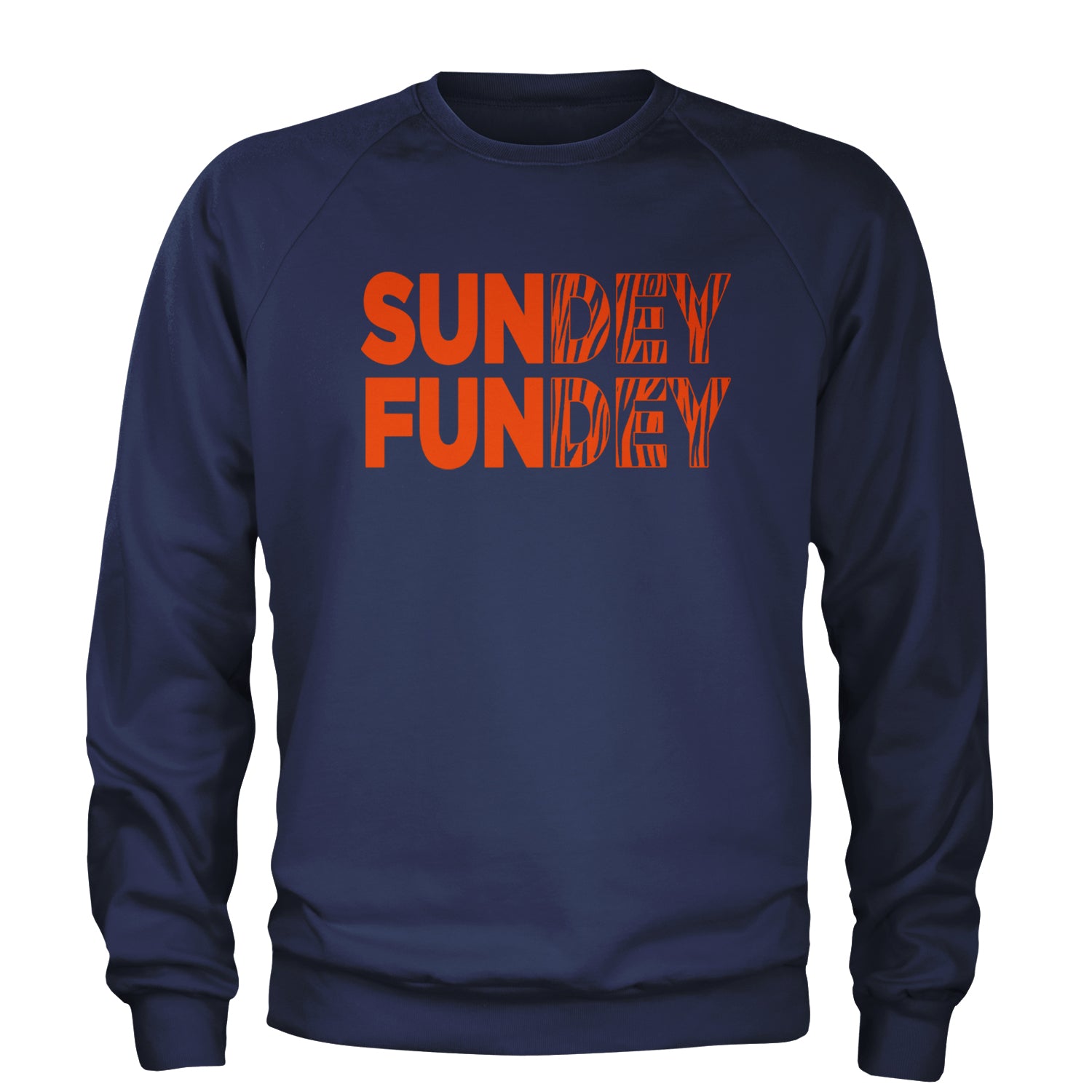 SunDEY FunDEY Sunday FundayAdult Crewneck Sweatshirt Navy Blue