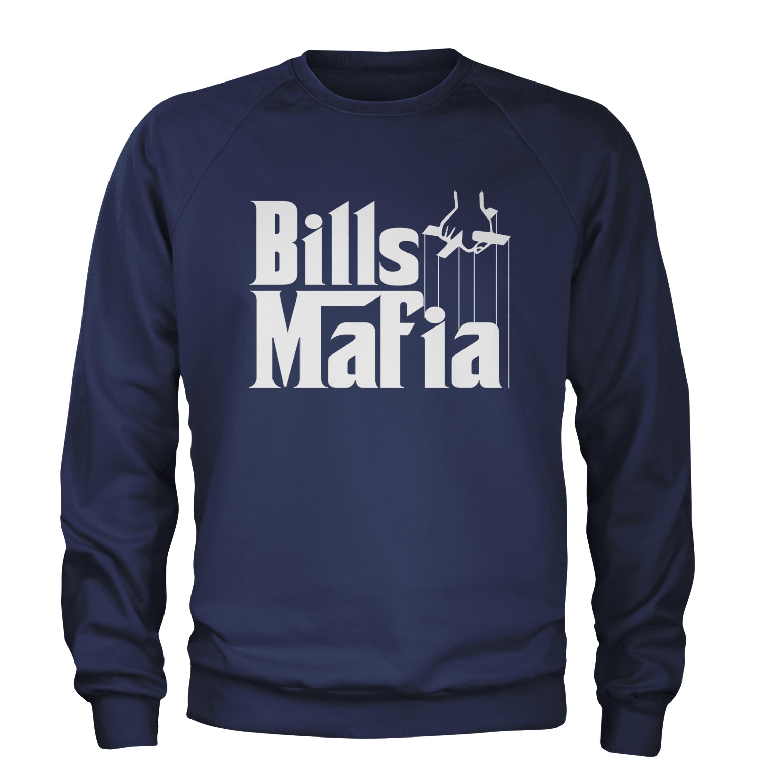 Mafia Bills Mafia Godfather Adult Crewneck Sweatshirt Navy Blue