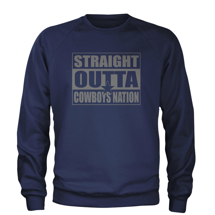 Straight Outta Cowboys Nation   Adult Crewneck Sweatshirt