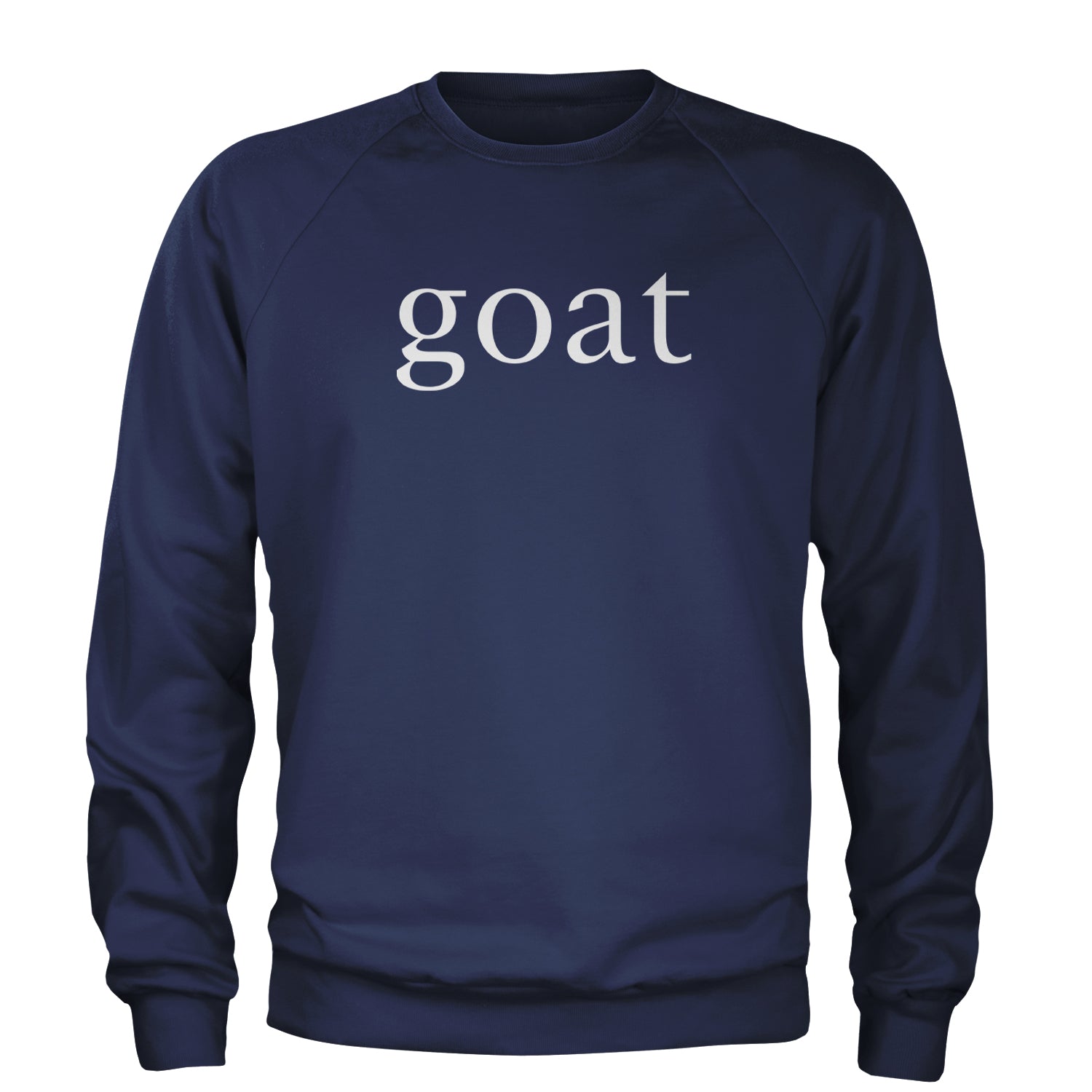 GOAT - Greatest Of All Time  Adult Crewneck Sweatshirt Navy Blue