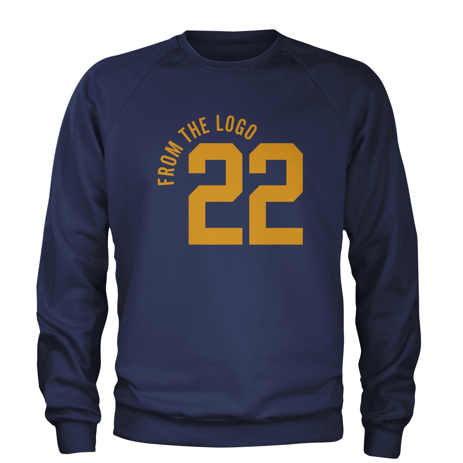 From The Logo #22 Basketball Adult Crewneck Sweatshirt Navy Blue