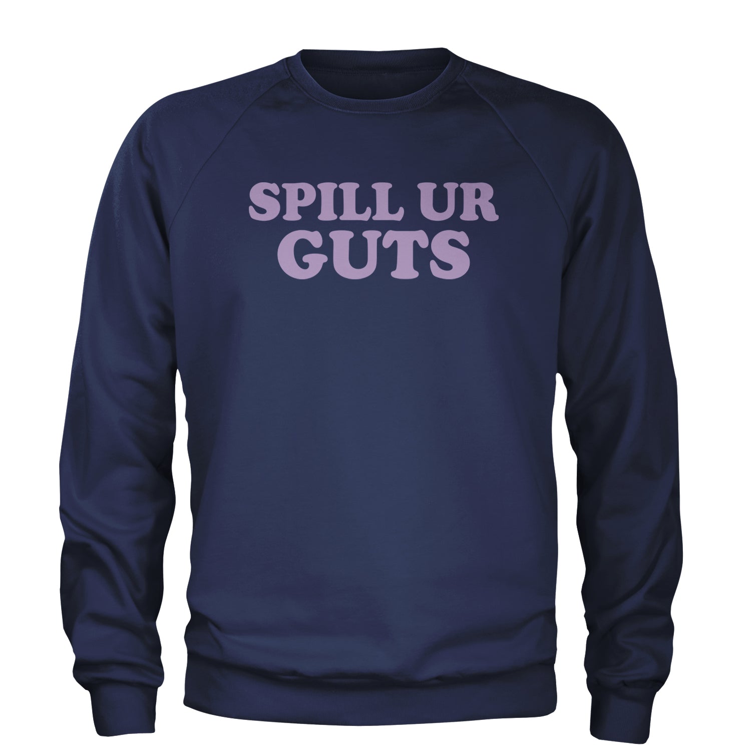 Spill Ur Guts Music Adult Crewneck Sweatshirt Navy Blue