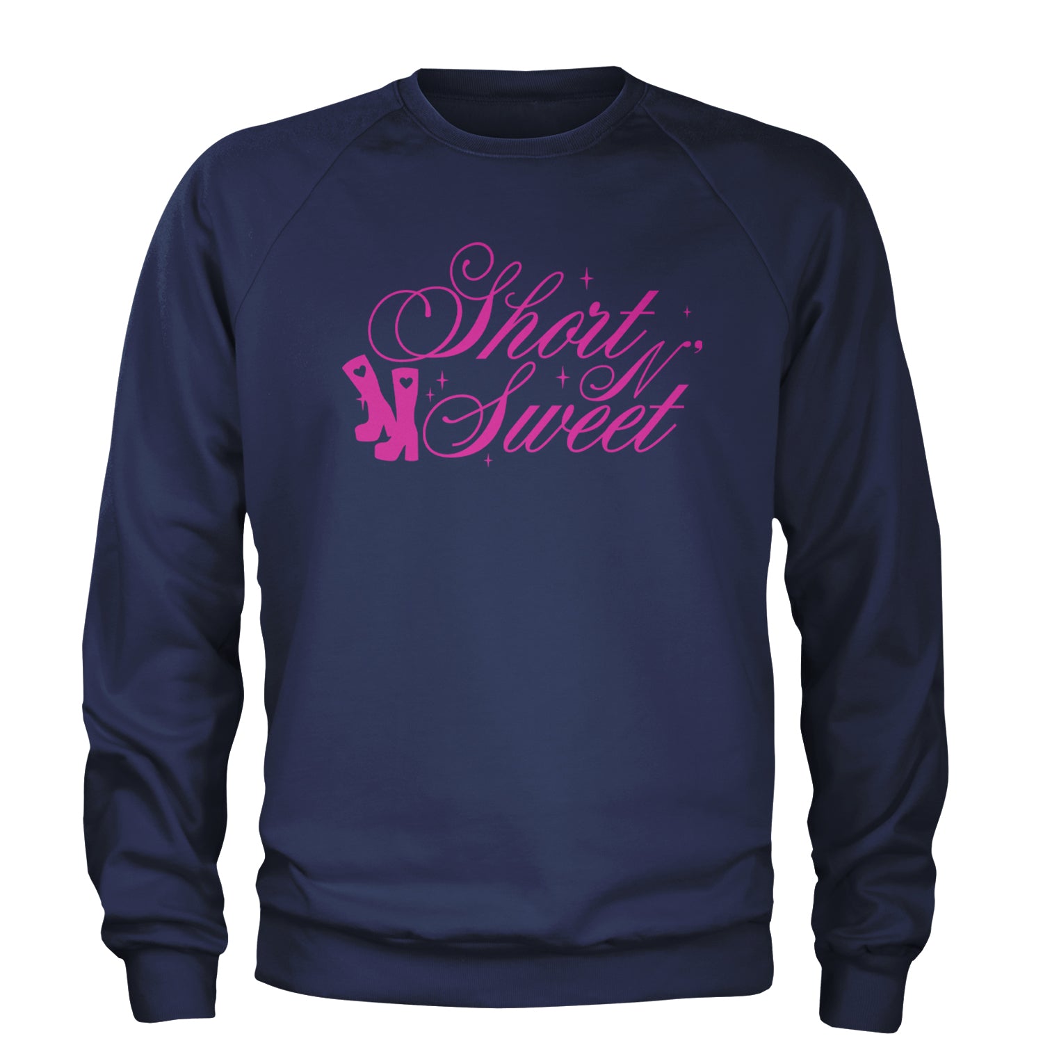 Boots Short N' Sweet Adult Crewneck Sweatshirt Navy Blue