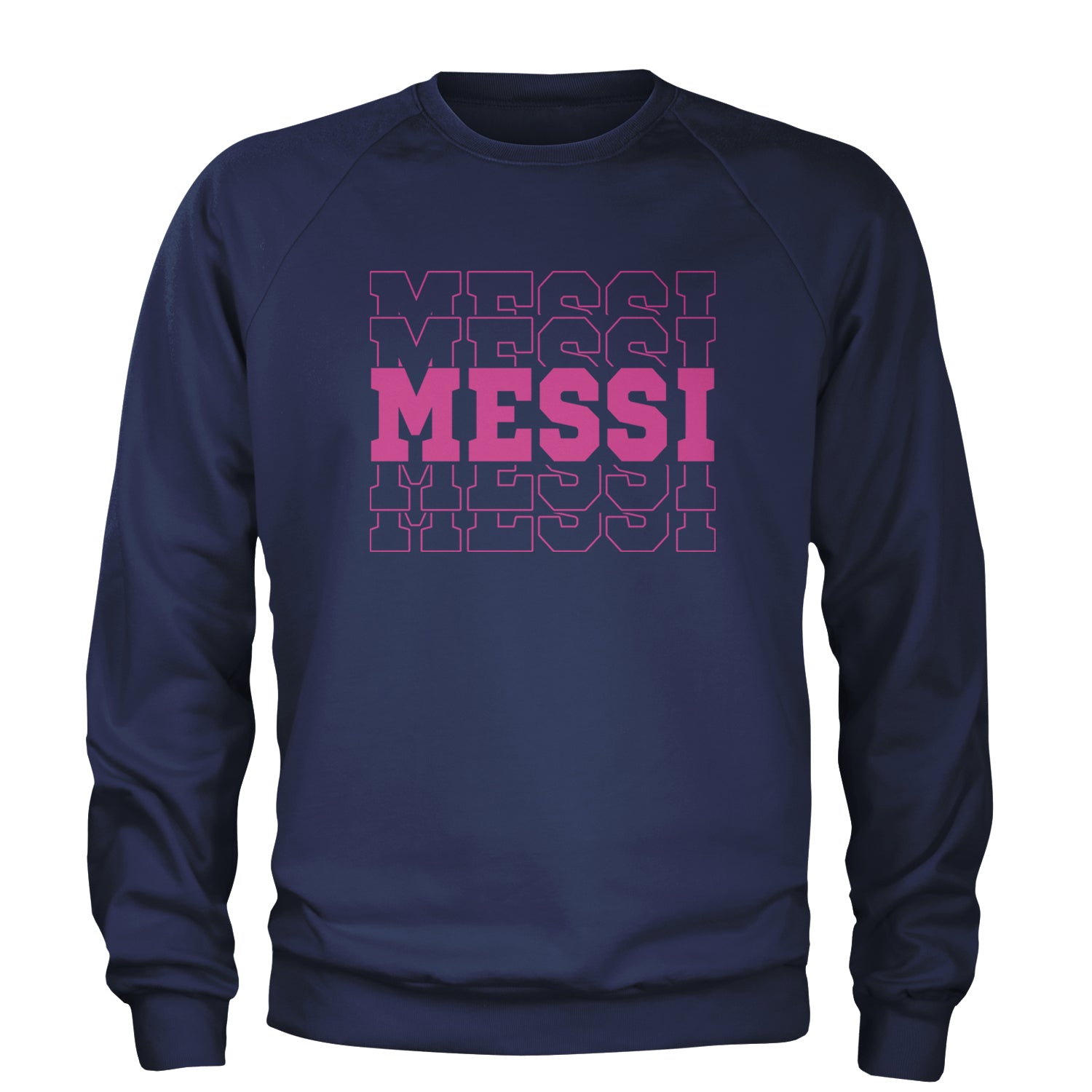 Messi Miami Futbol Adult Crewneck Sweatshirt Navy Blue