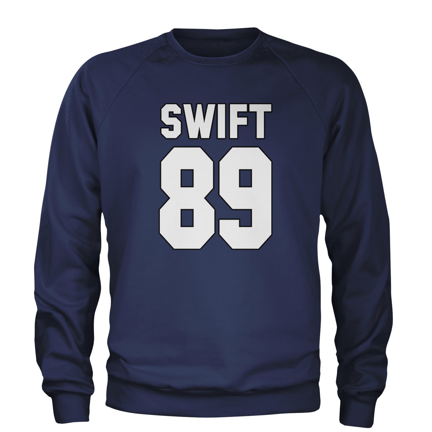 Swift 89 Birth Year Music Fan Era Poets Department Lover Adult Crewneck Sweatshirt Navy Blue