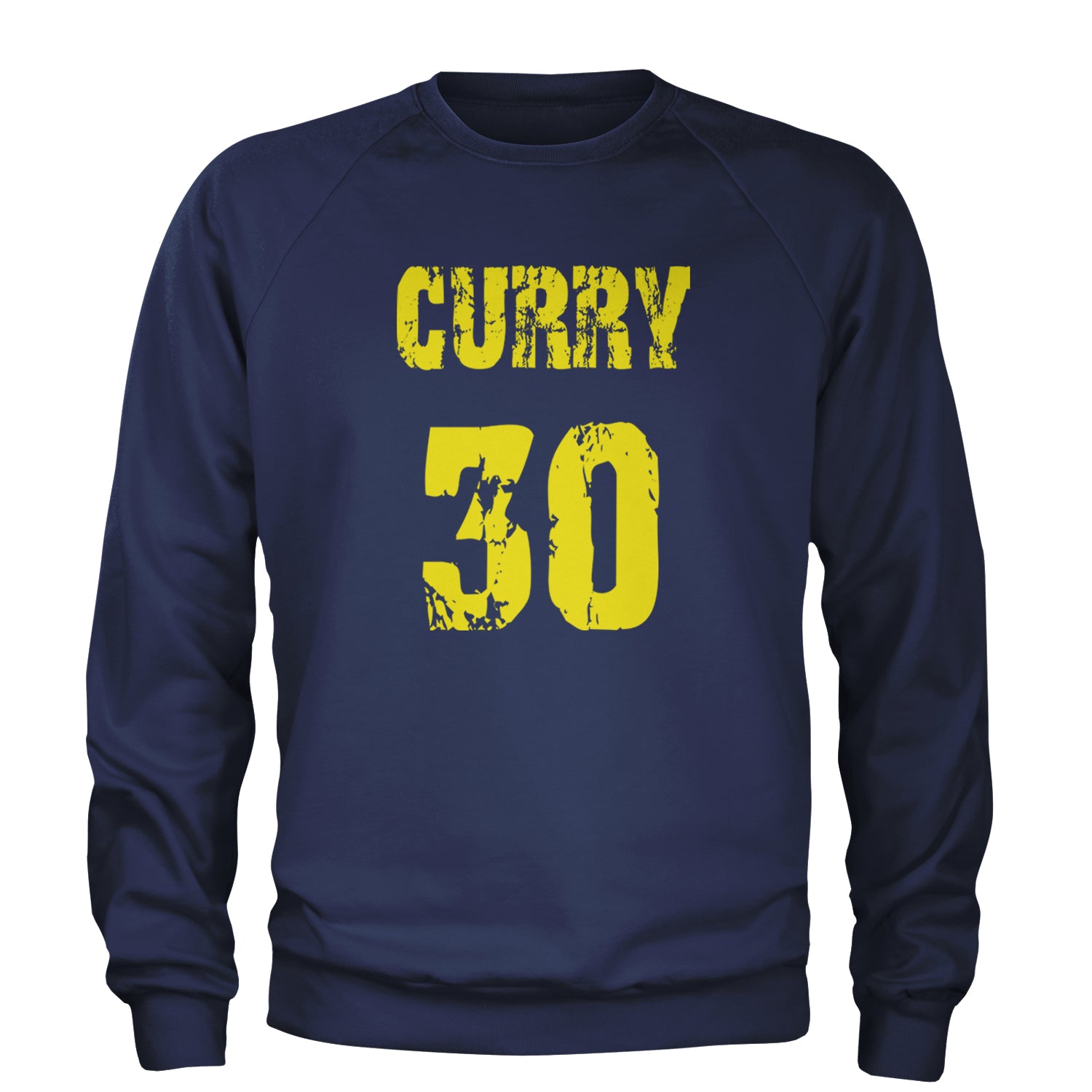 Curry #30 Adult Crewneck Sweatshirt Navy Blue