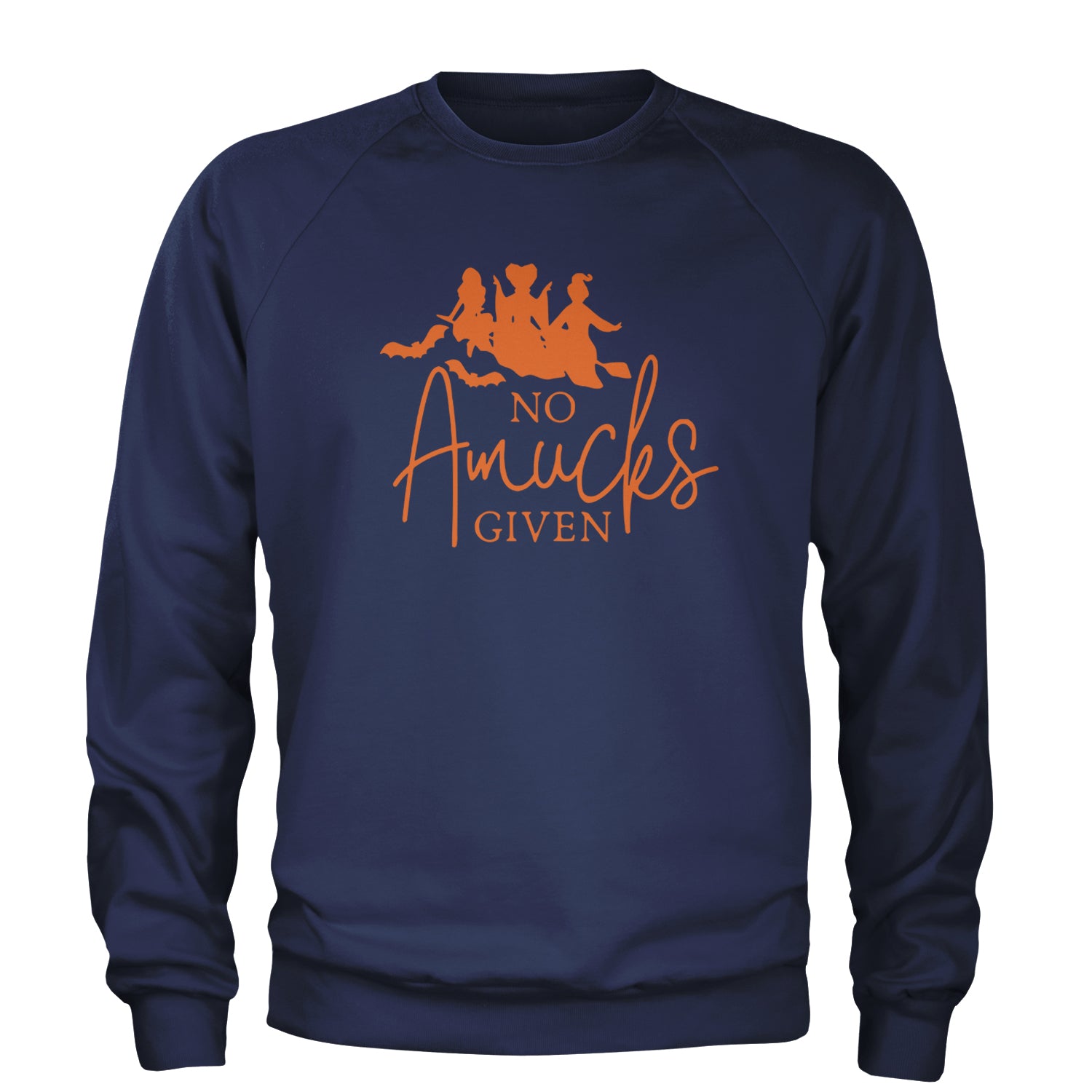 No Amucks Given Hocus Pocus Adult Crewneck Sweatshirt Navy Blue