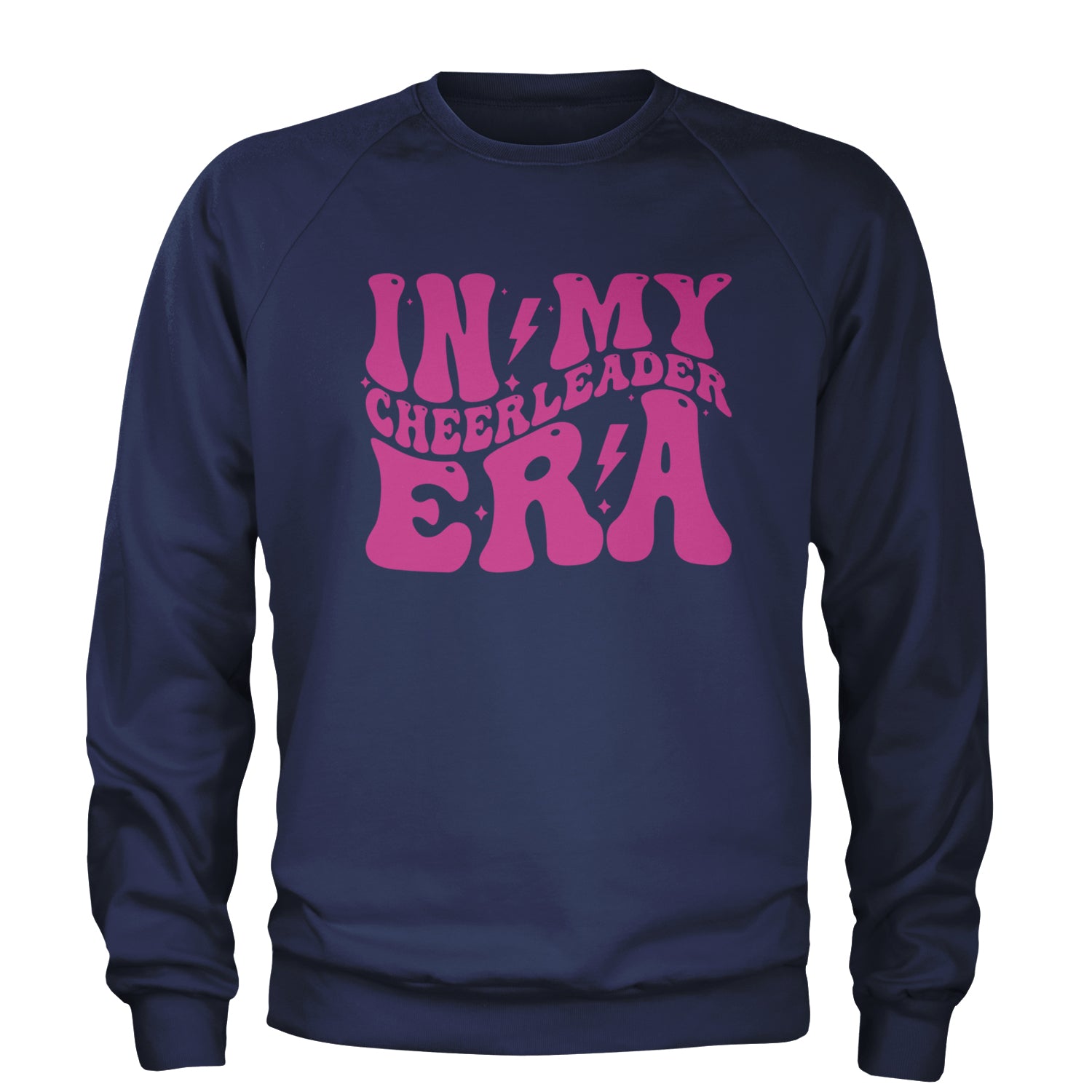 In My Cheerleader Era Adult Crewneck Sweatshirt Navy Blue