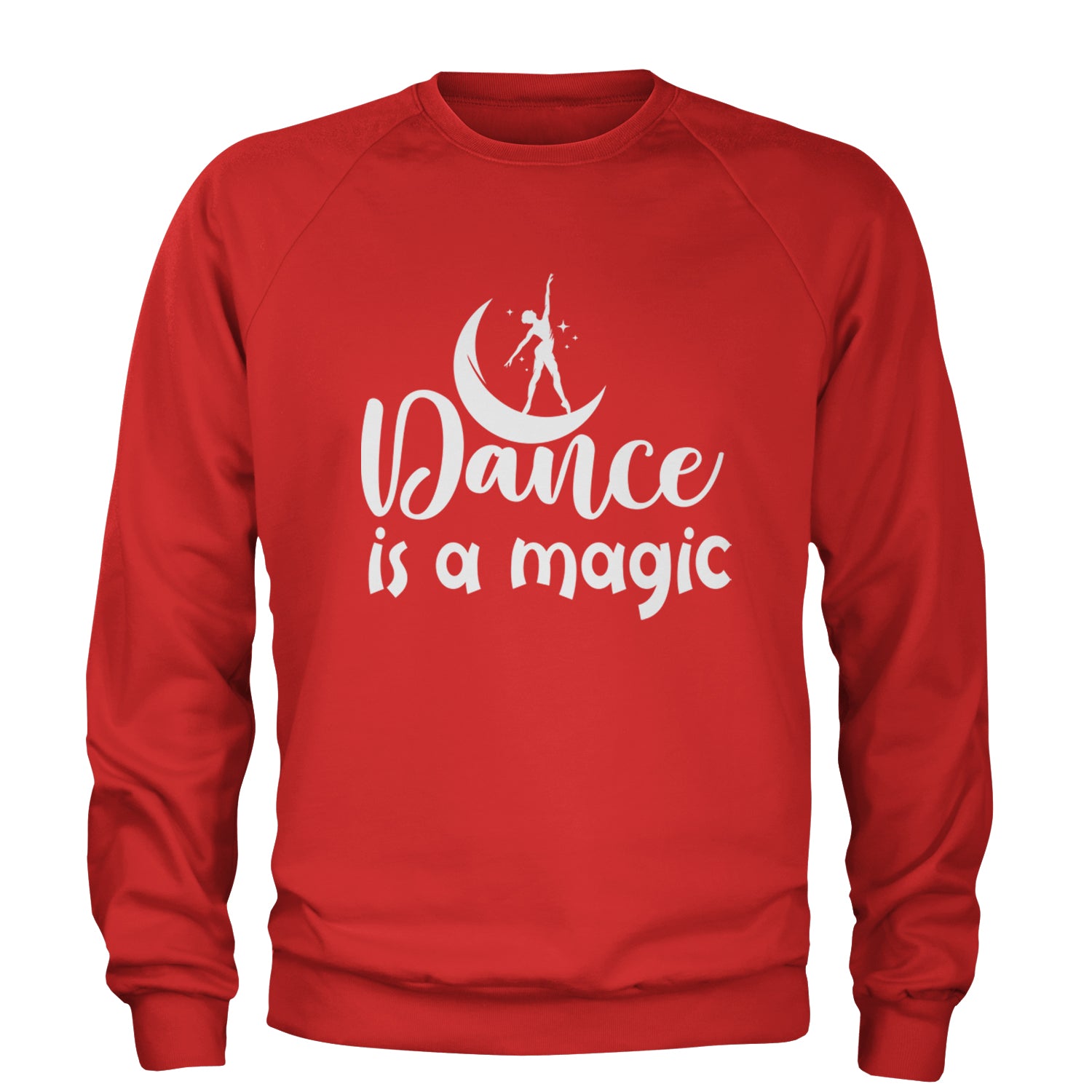 Dance Is Magic Adult Crewneck Sweatshirt Red