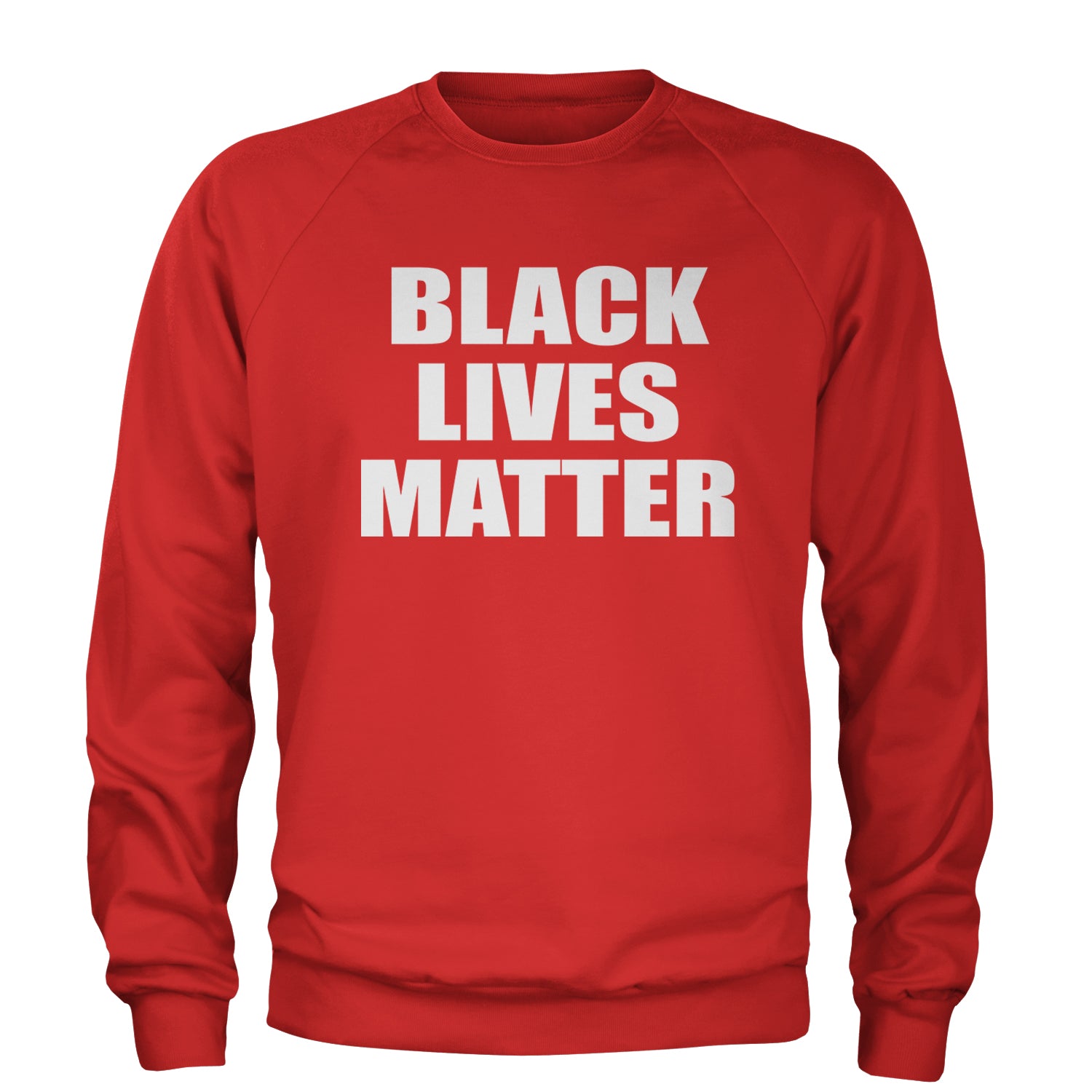 Black Lives Matter BLM Adult Crewneck Sweatshirt Red