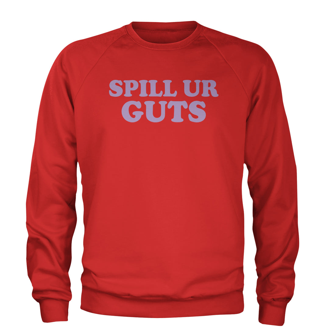 Spill Ur Guts Music Adult Crewneck Sweatshirt Red