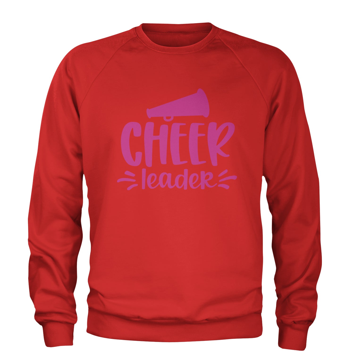 Cheerleader Bullhorn Adult Crewneck Sweatshirt Red