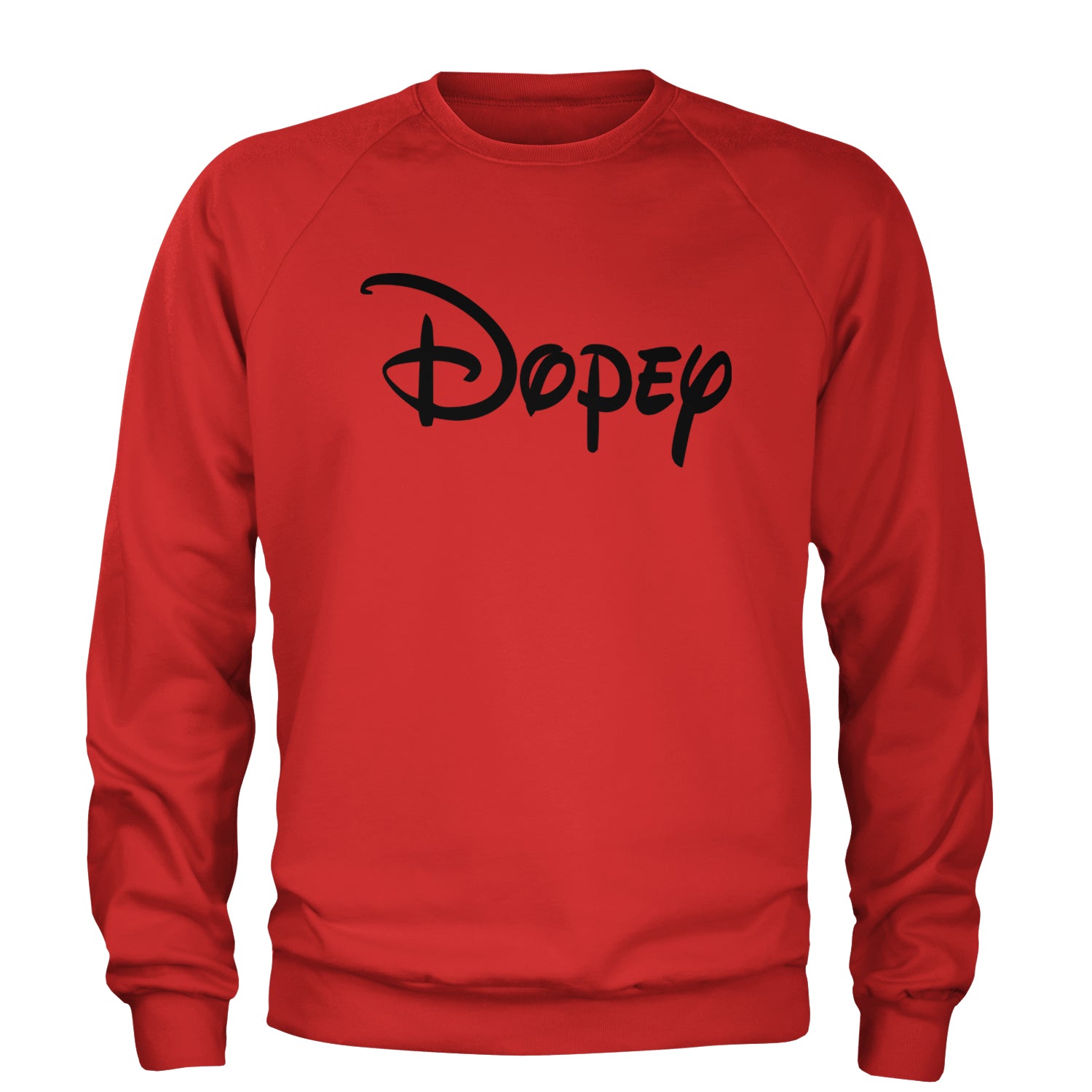 Dopey - 7 Dwarfs Costume Adult Crewneck Sweatshirt Red