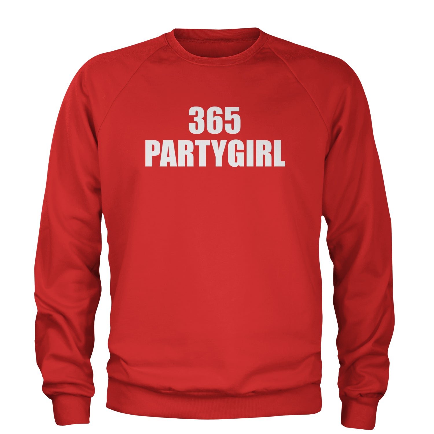 365 Party Girl Brat Girl Summer Adult Crewneck Sweatshirt Red