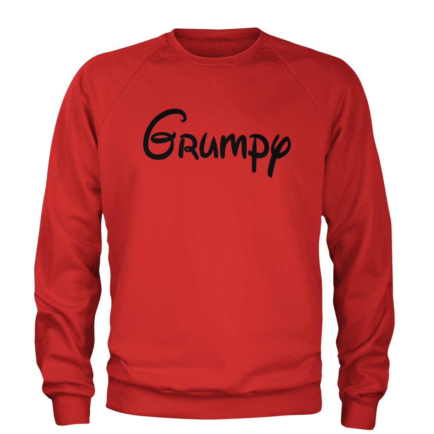 Grumpy - 7 Dwarfs Costume Adult Crewneck Sweatshirt Red