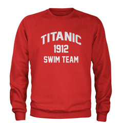 Titanic Swim Team 1912 Funny Cruise Adult Crewneck Sweatshirt Red