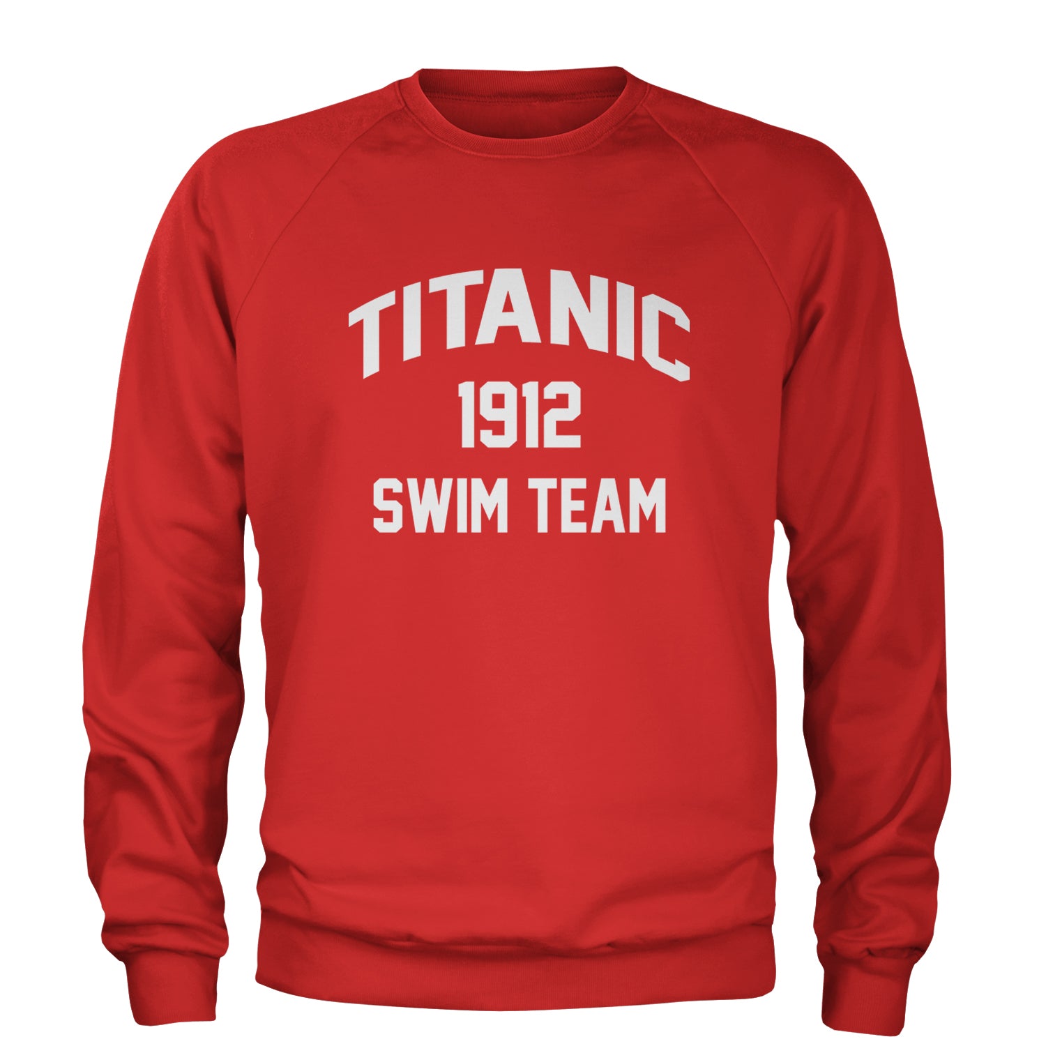 Titanic Swim Team 1912 Funny Cruise Adult Crewneck Sweatshirt Red