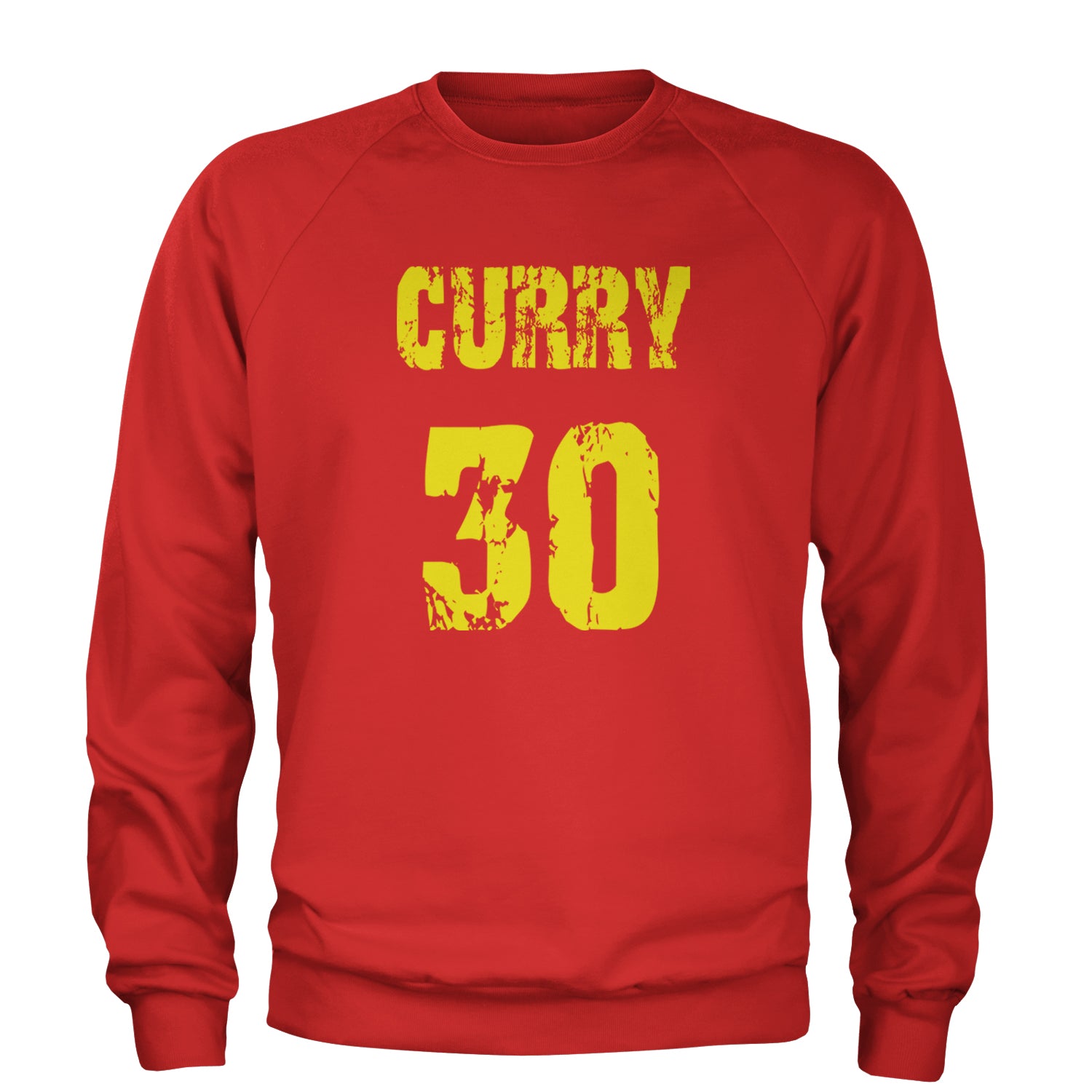 Curry #30 Adult Crewneck Sweatshirt Red