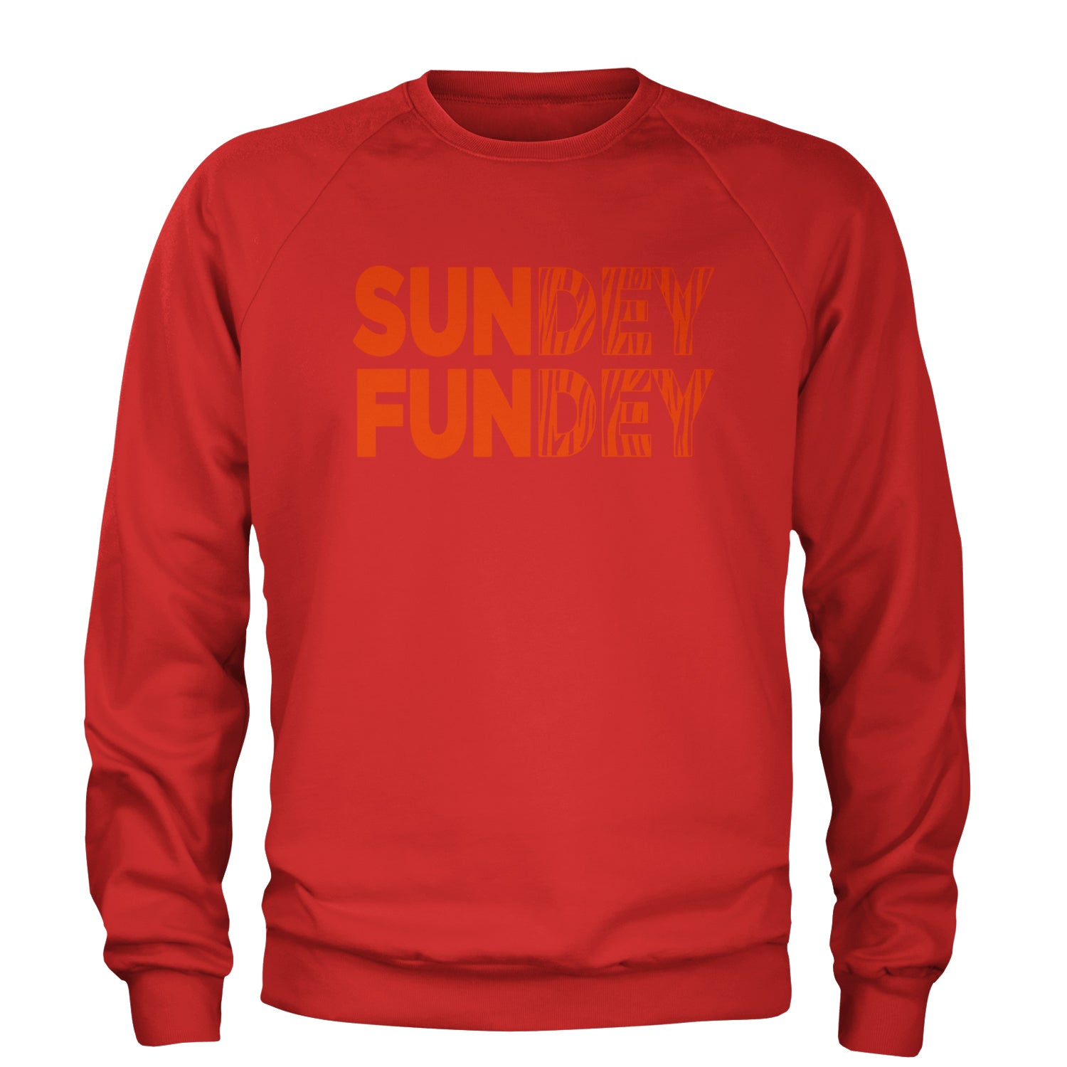 SunDEY FunDEY Sunday FundayAdult Crewneck Sweatshirt Red