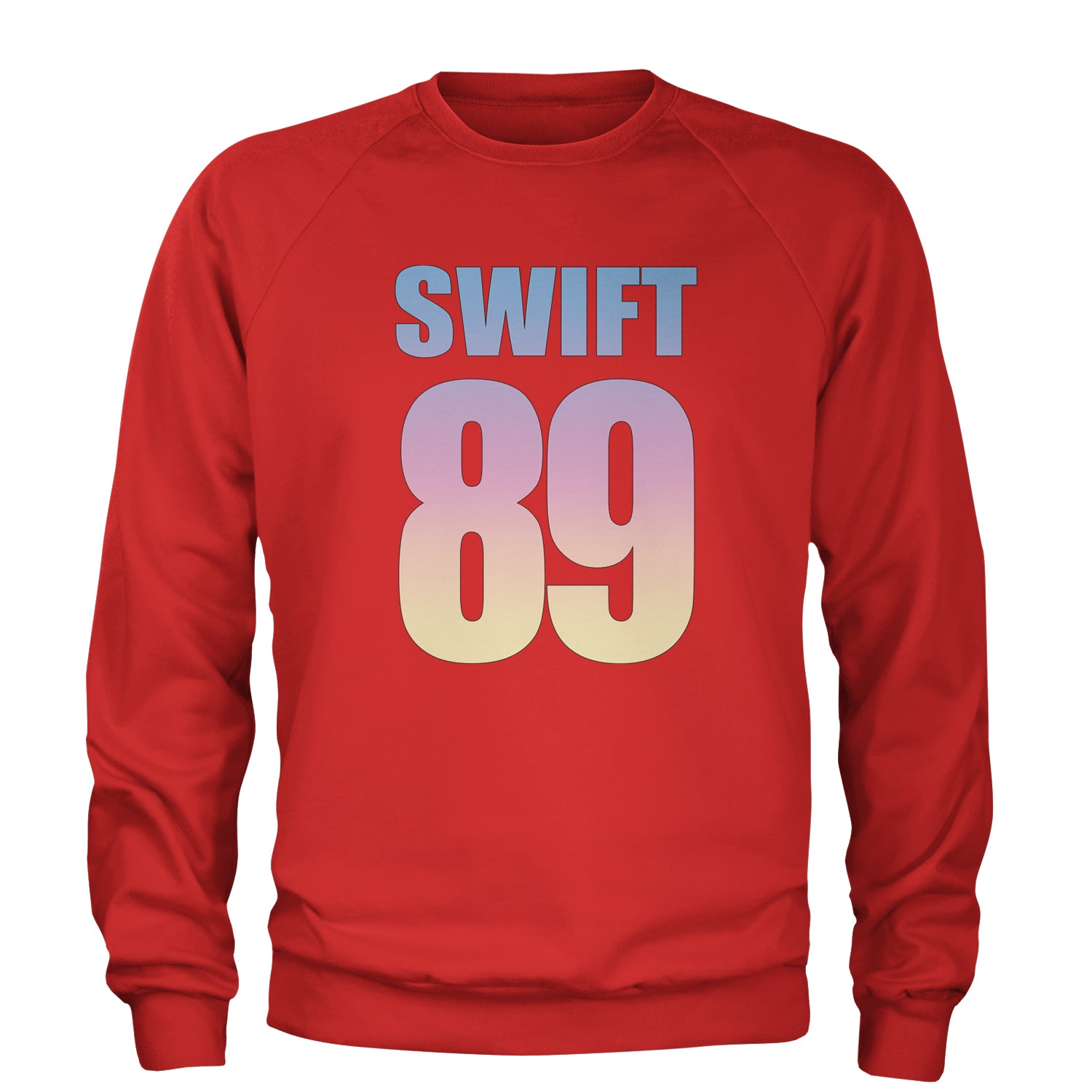 Lover Era Swift 89 Birth Year Music Fan TTPD Adult Crewneck Sweatshirt Red