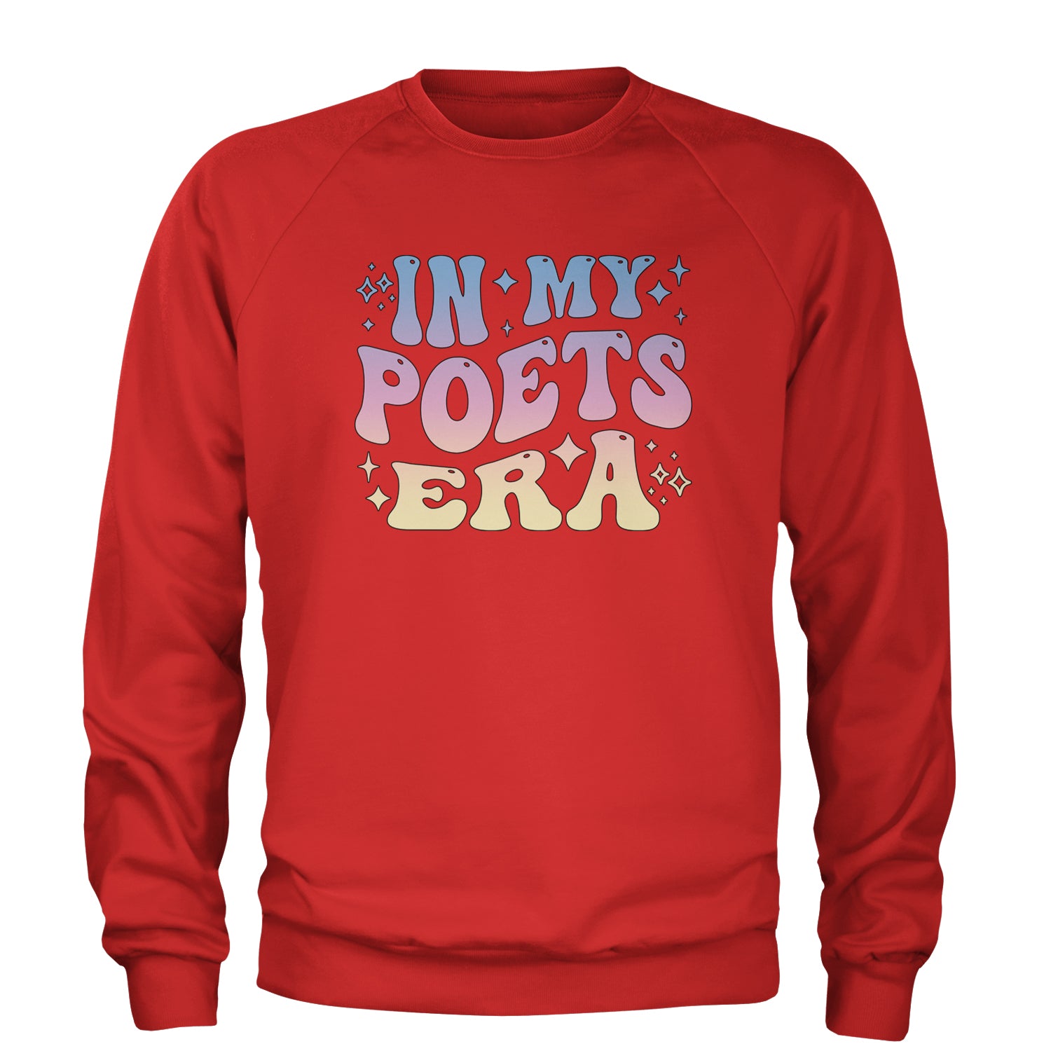 In My Poet Era Tie Dye TTPD Music Adult Crewneck Sweatshirt Red