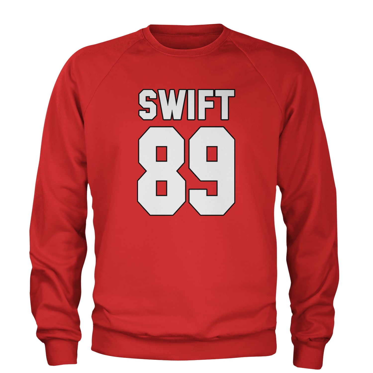 Swift 89 Birth Year Music Fan Era Poets Department Lover Adult Crewneck Sweatshirt Red