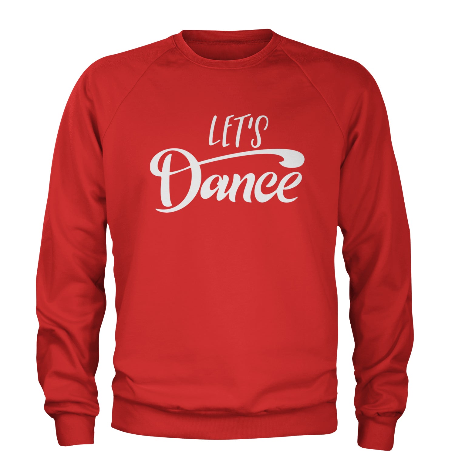 Let's Dance Adult Crewneck Sweatshirt Red