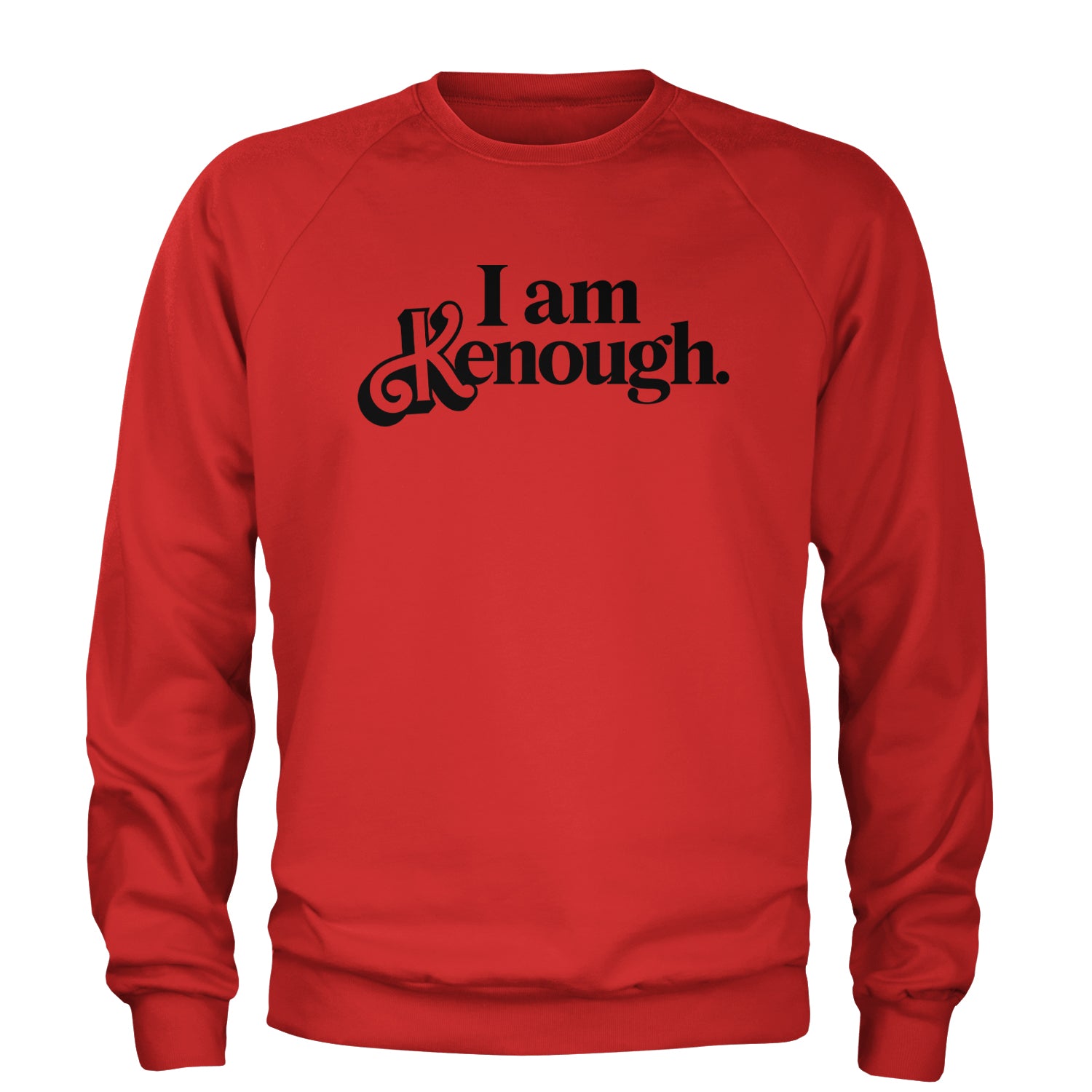 I Am Kenough Barbenheimer Adult Crewneck Sweatshirt Red