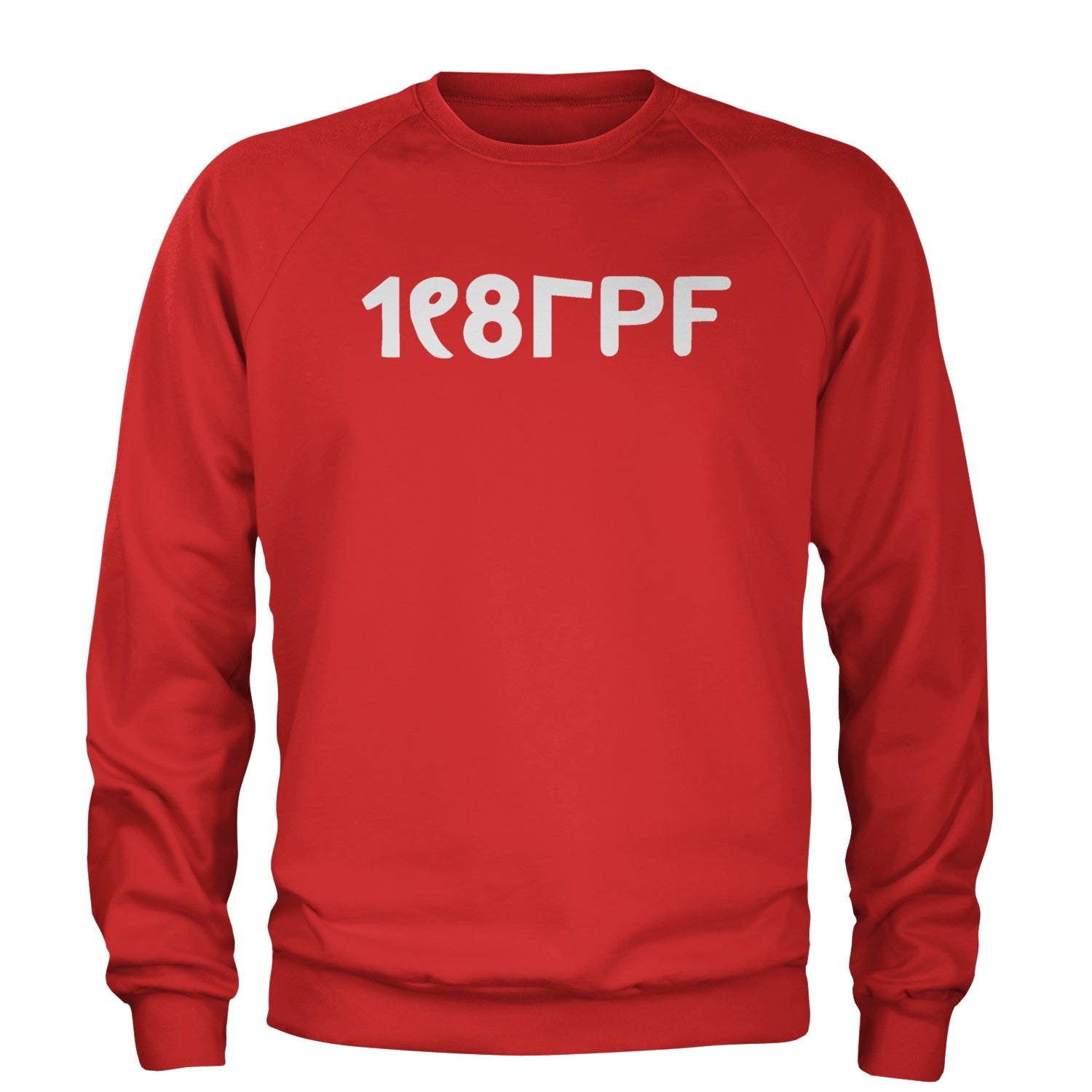 Principle Of Pleasure Retro 80's Miss Jackson  Adult Crewneck Sweatshirt Red