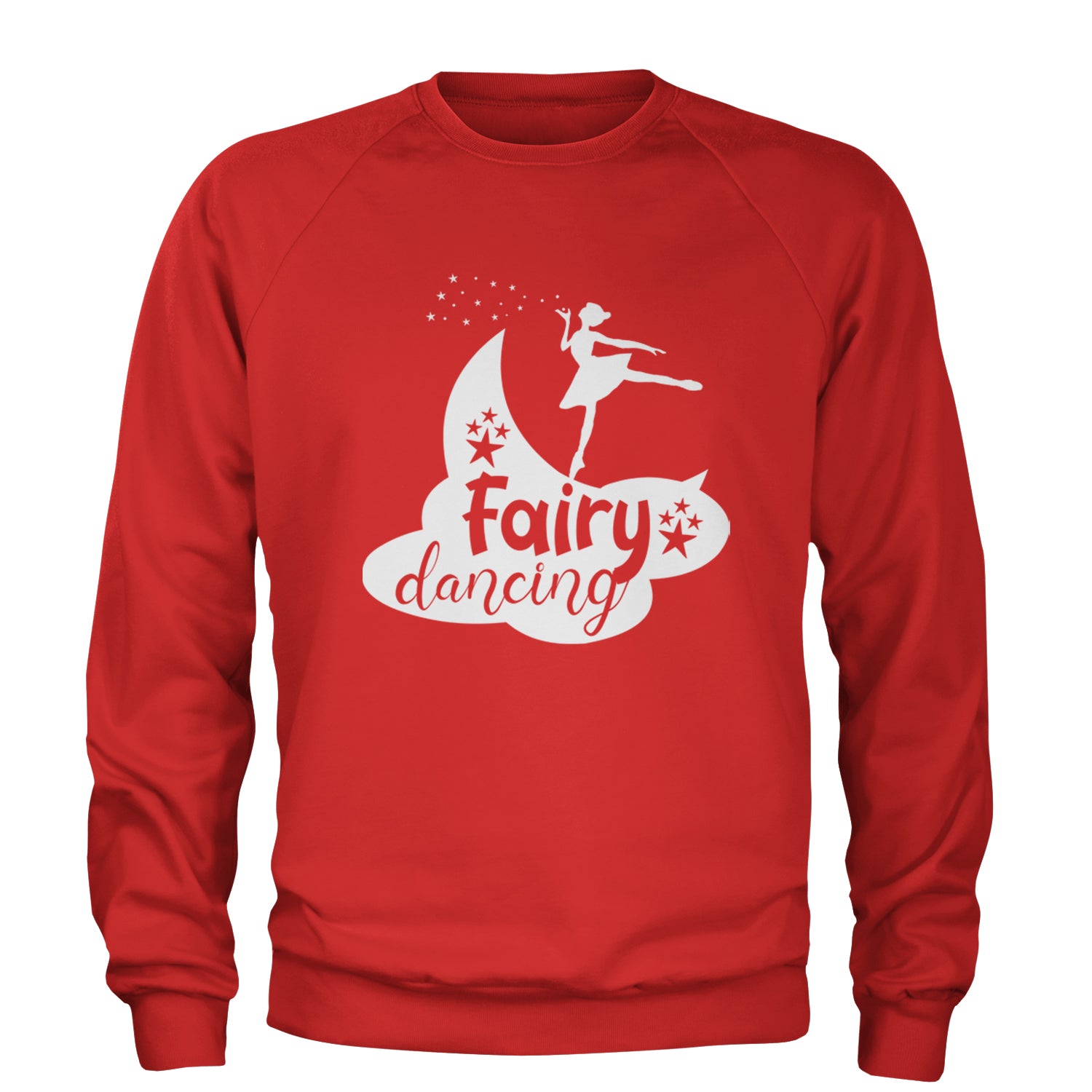 Fairy Dancing Adult Crewneck Sweatshirt Red