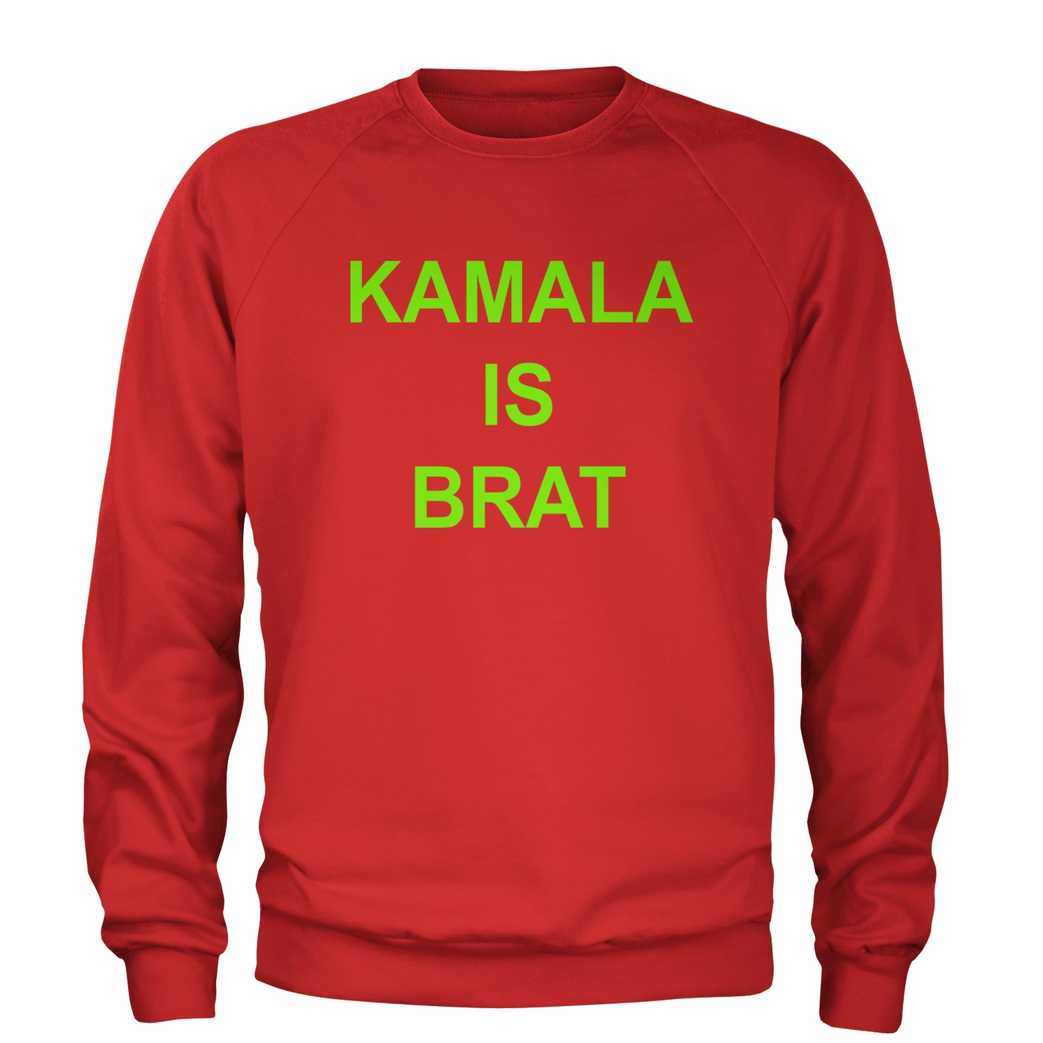 Kamala Is Brat - President Harris 2024 Adult Crewneck Sweatshirt Red