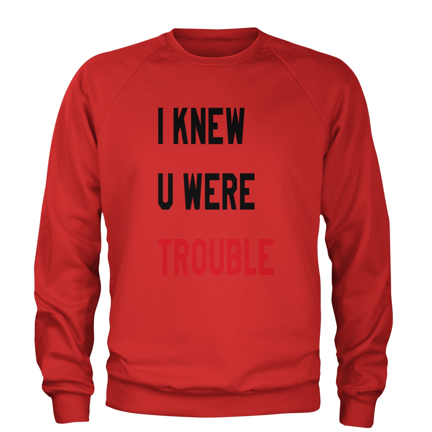 I Knew You Were Trouble New TTPD Era Adult Crewneck Sweatshirt Red