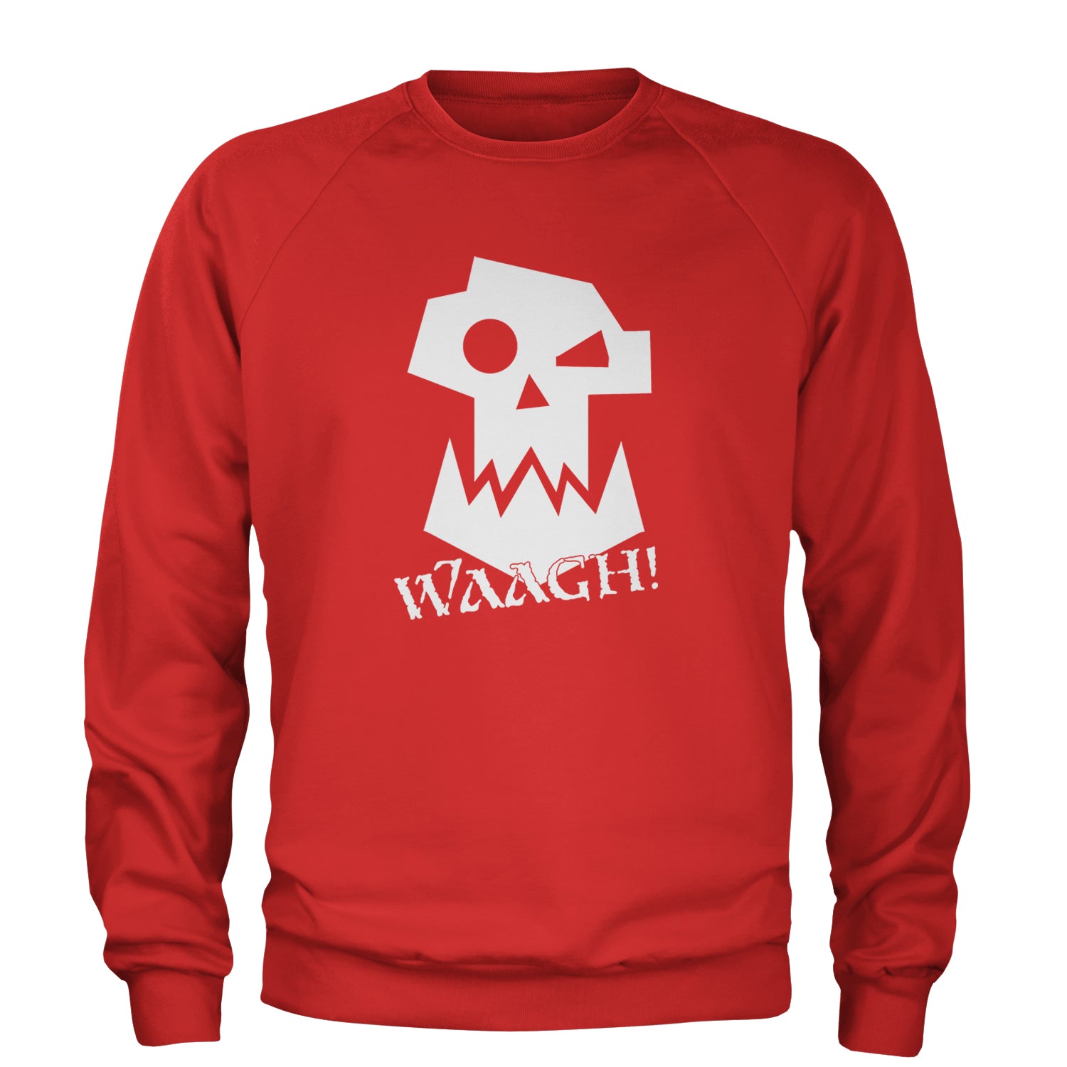 Ork Miniature Tabletop Wargaming Waagh Adult Crewneck Sweatshirt Red