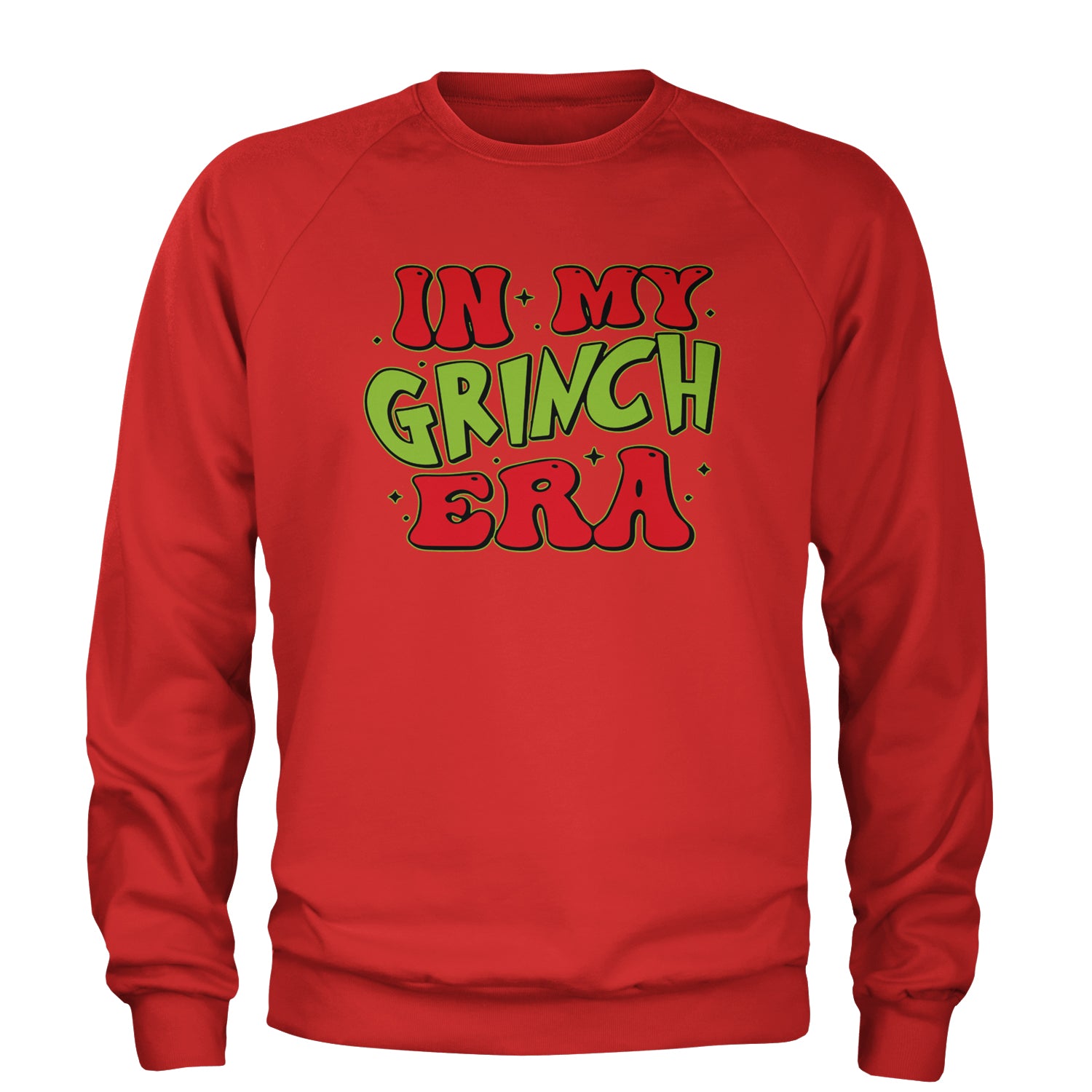 In My Gr-nch Era Jolly Merry Christmas Adult Crewneck Sweatshirt Red