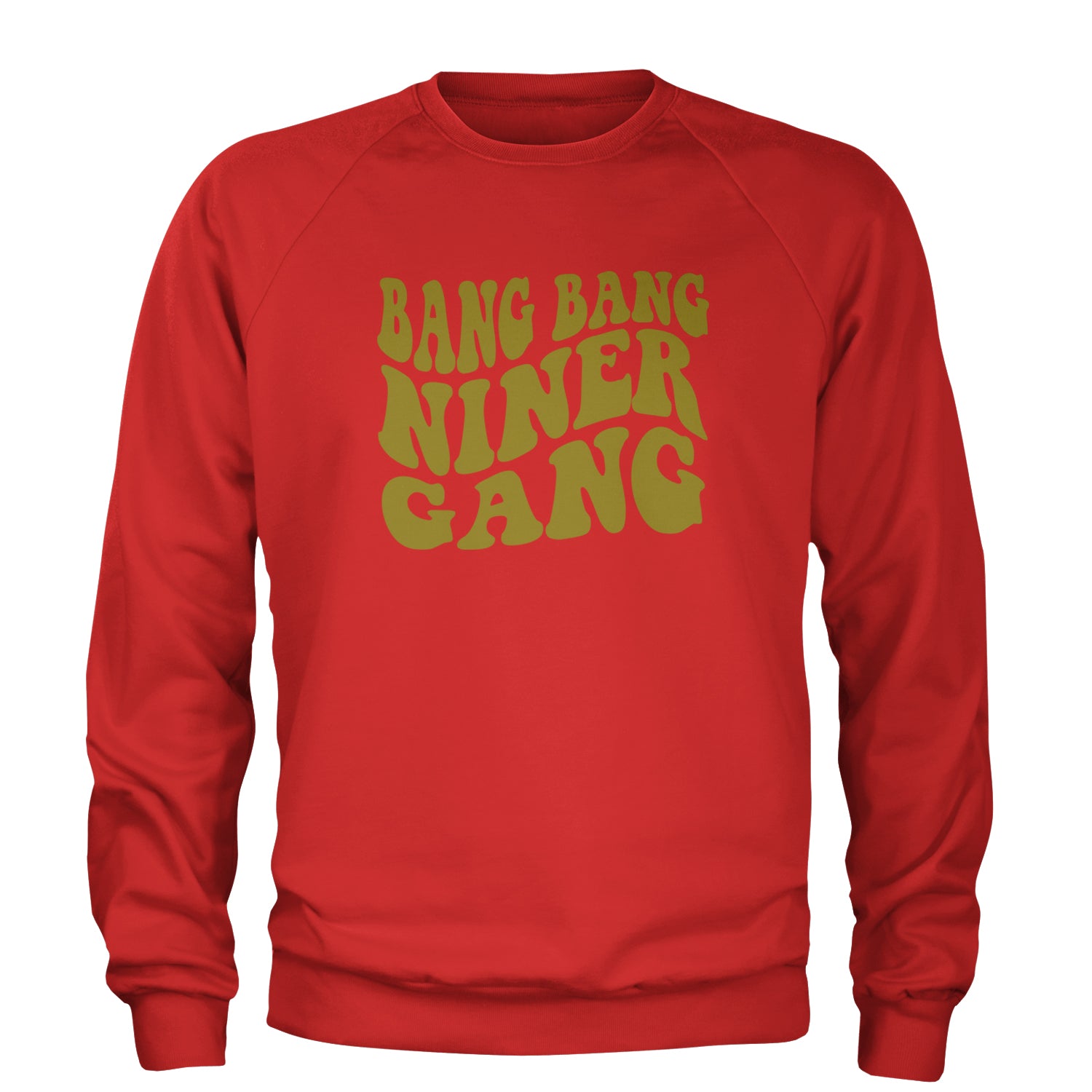 WAVE Bang Bang Nin-r Gang San Francisco Adult Crewneck Sweatshirt Red