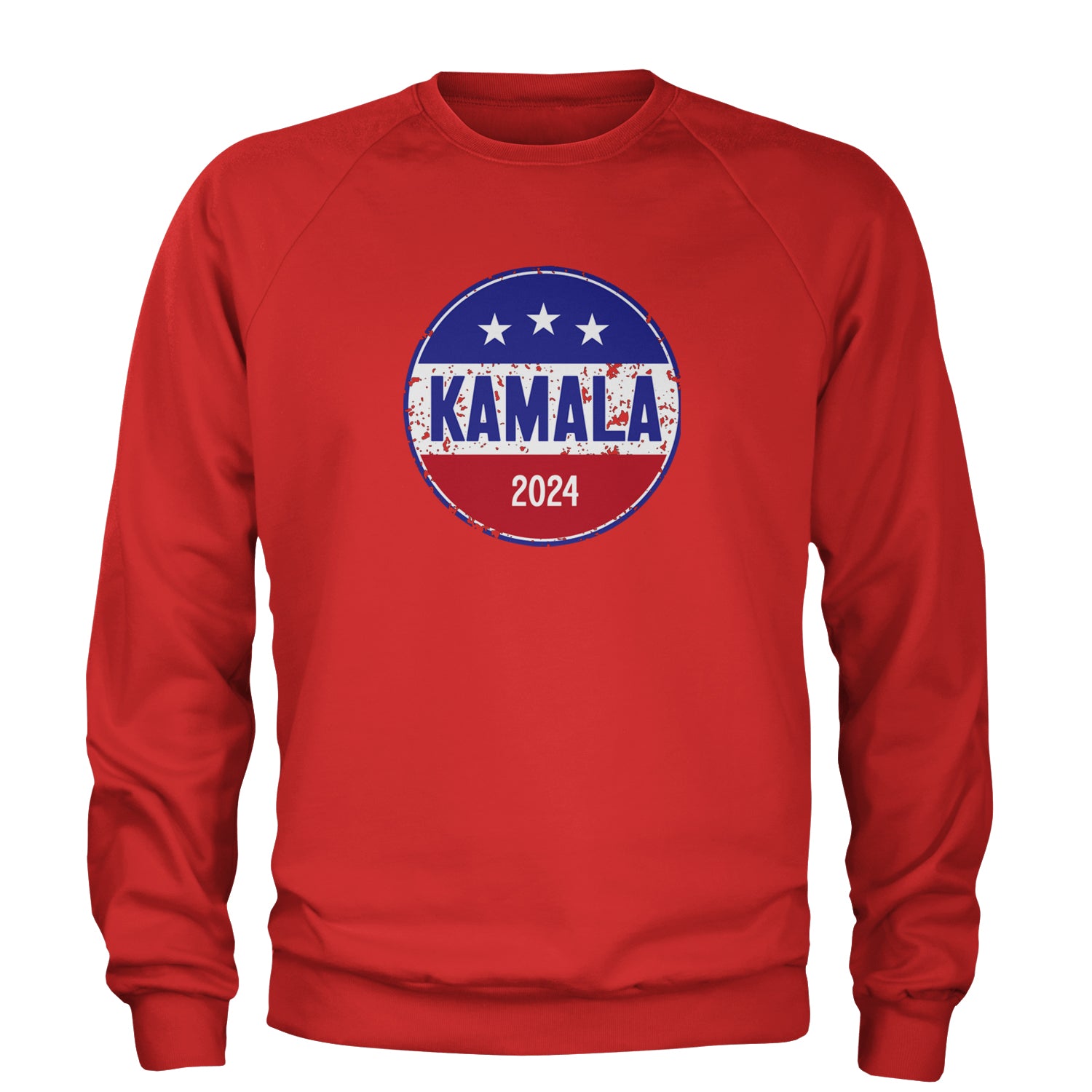 Kamala Badge 2024 - Kamala Harris For President 2024 Adult Crewneck Sweatshirt Red