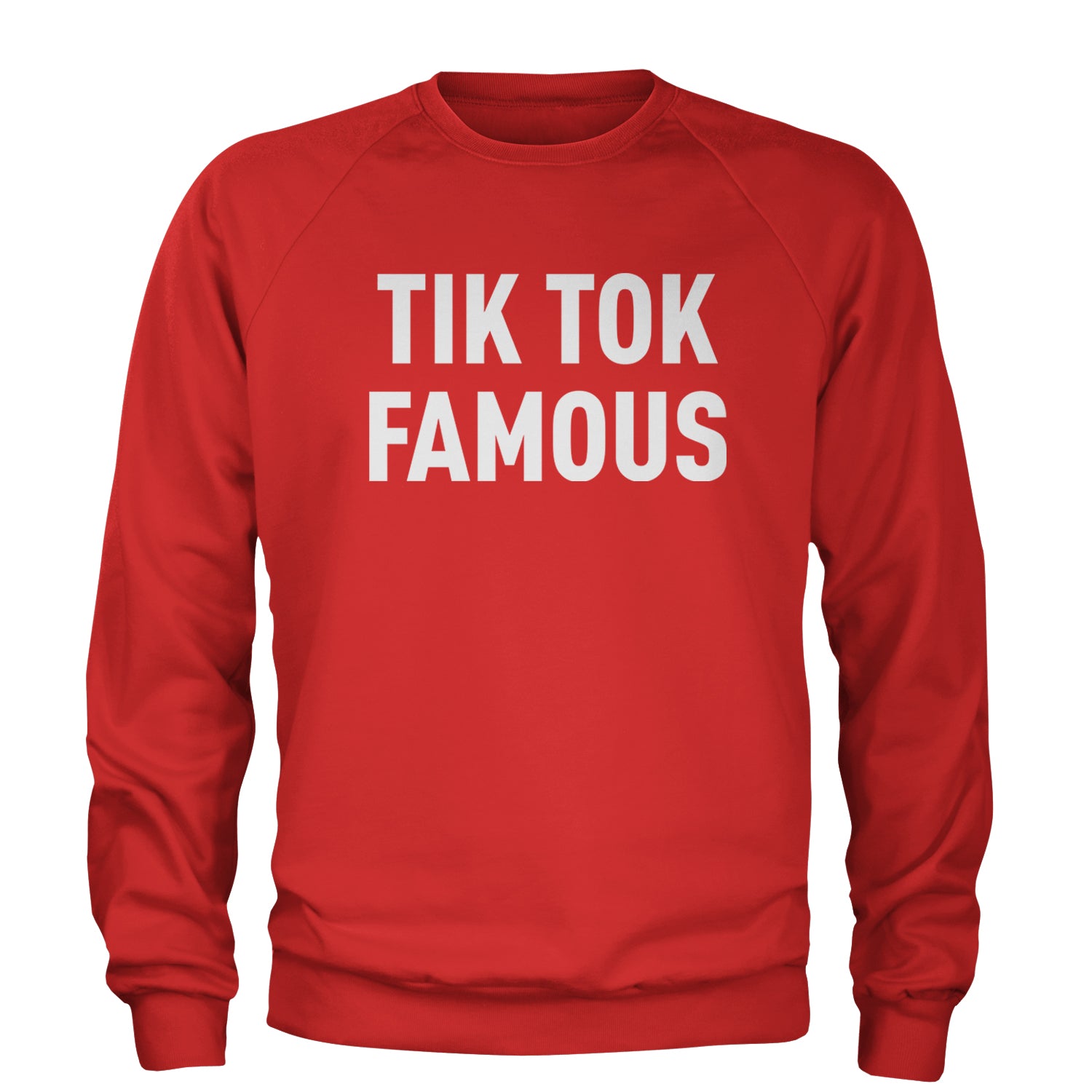 TikTok Famous Influencer Promoter Adult Crewneck Sweatshirt Red