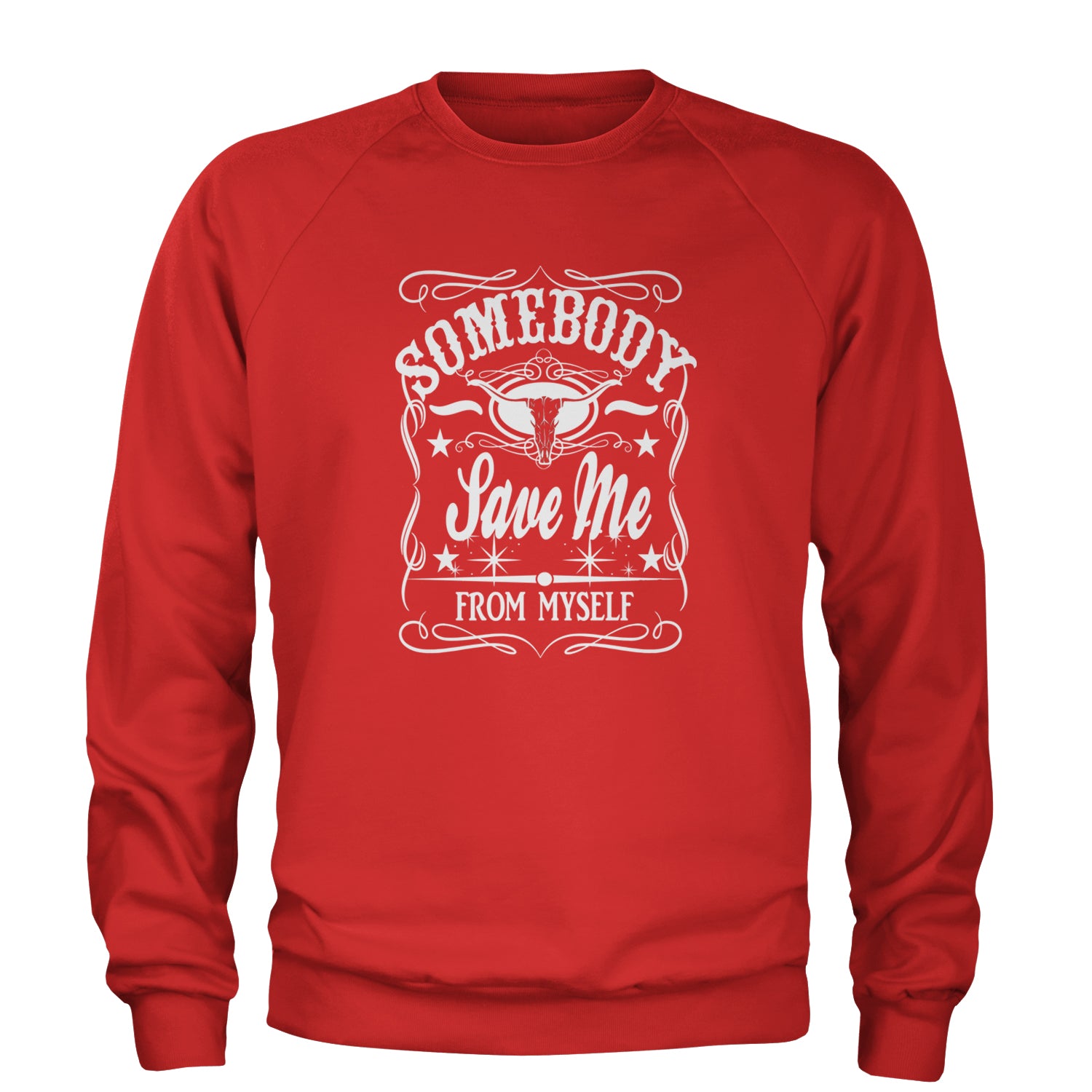 Somebody Save Me From Myself Son Of A Sinner Adult Crewneck Sweatshirt Red