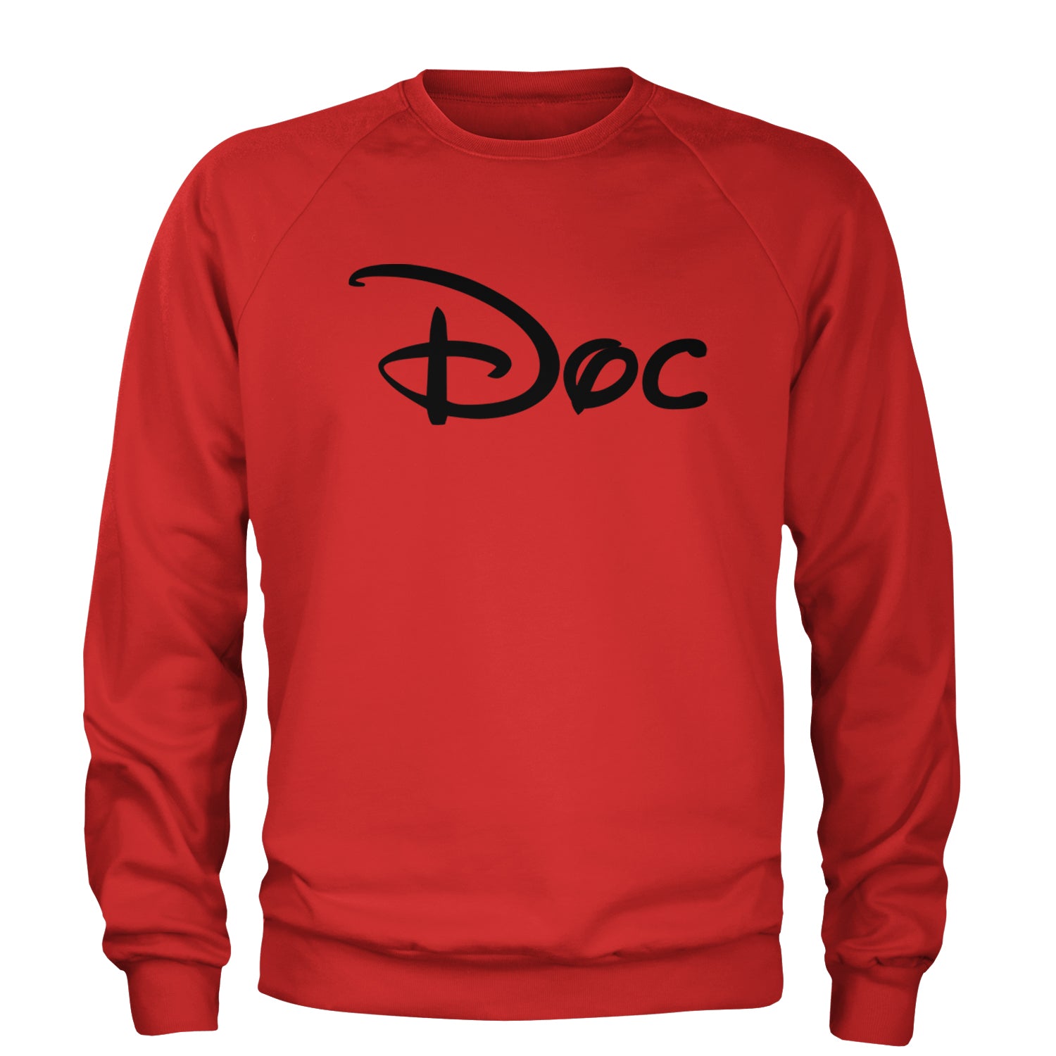 Doc - 7 Dwarfs Costume Adult Crewneck Sweatshirt Red